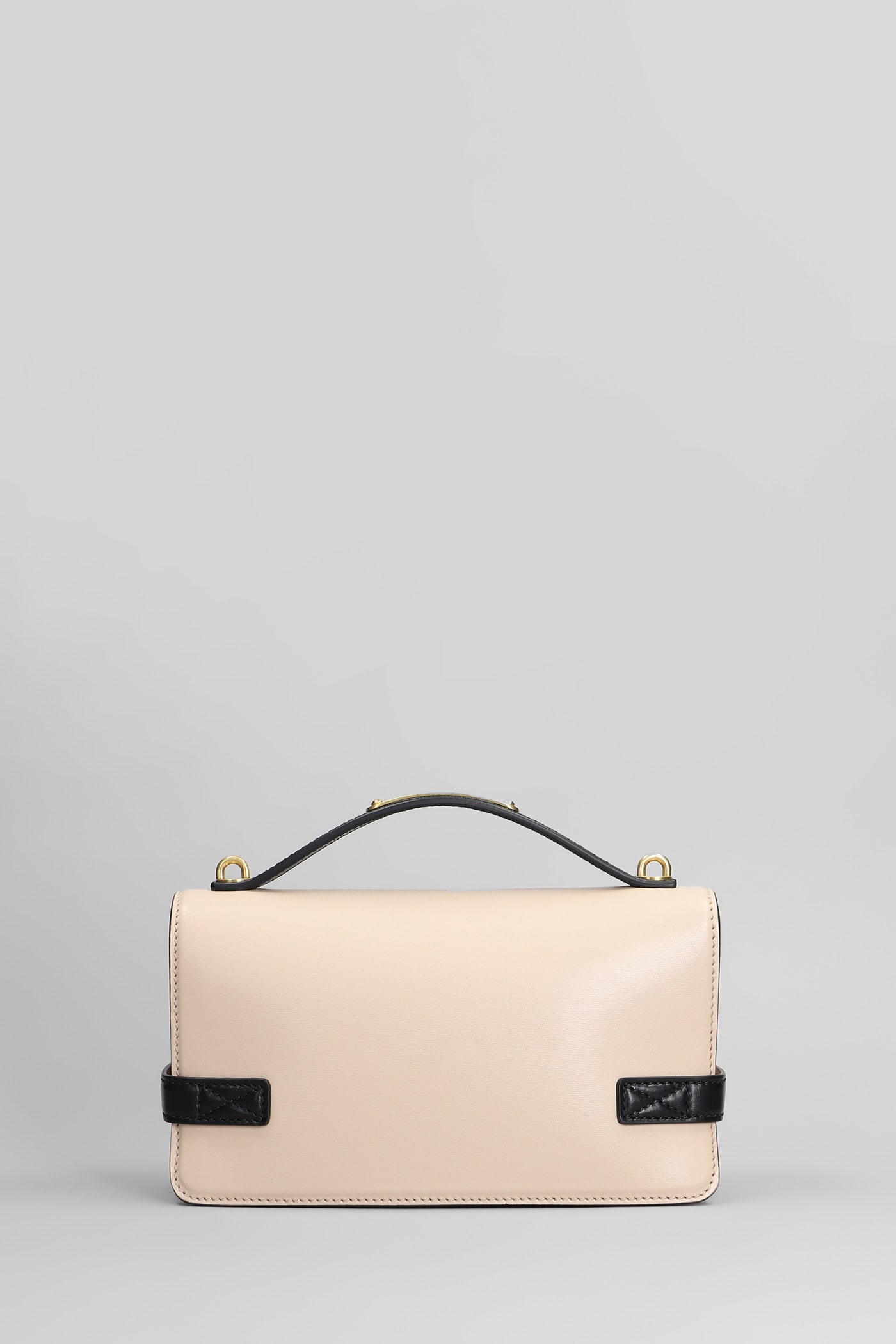 BALMAIN B BUZZ 24 SHOULDER BAG IN ROSE-PINK LEATHER 
