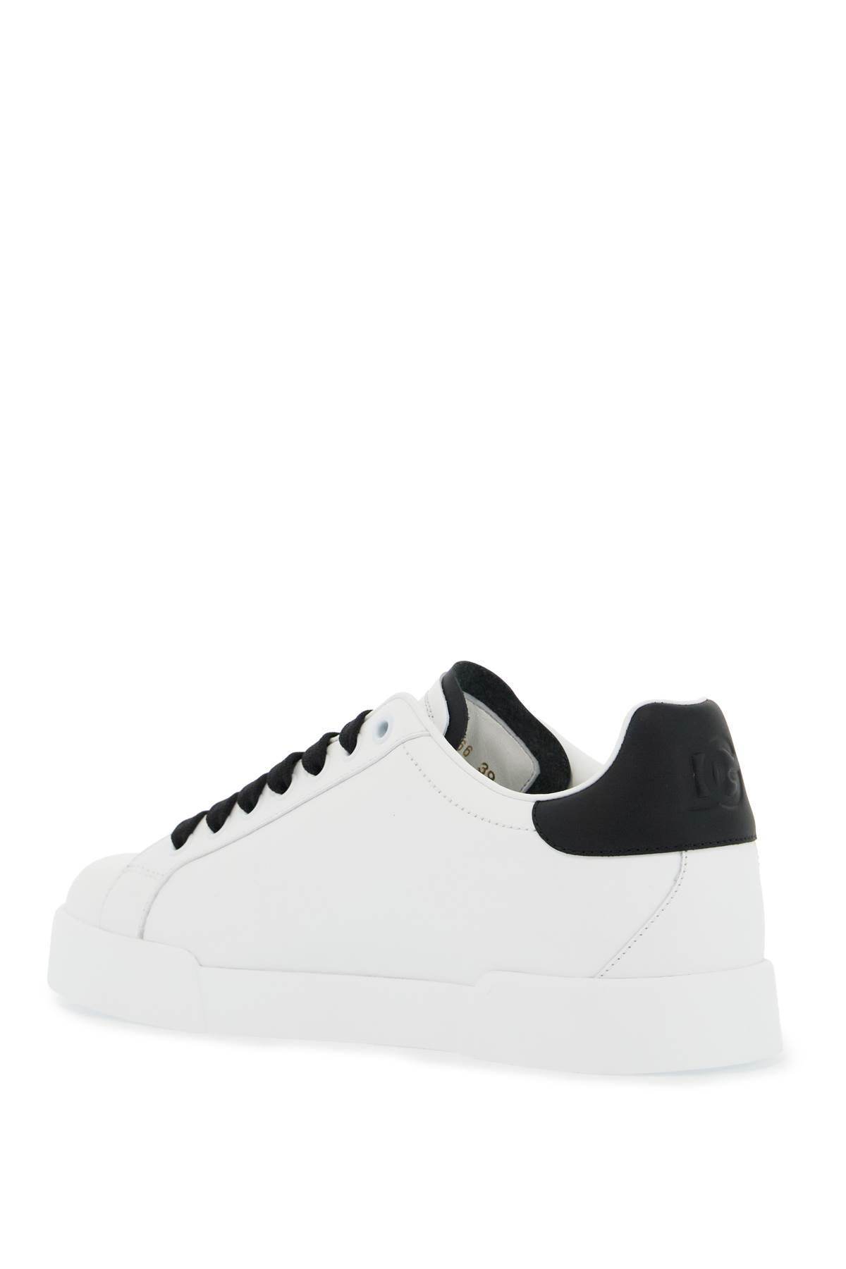 Shop Dolce & Gabbana Portofino Leather Nappa In Bianco/nero (white)