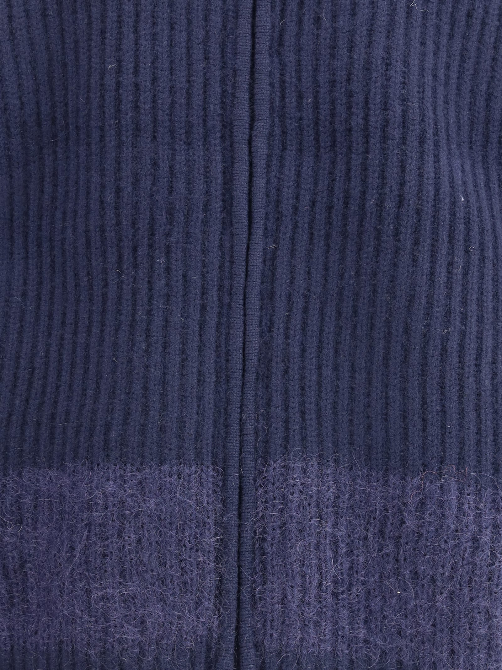 Dsquared2 Carded Wool Insert Cardigan Sweaters And Cardigans Blue In Blue