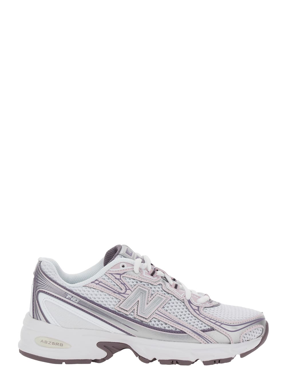 Pink Low Top Sneakers With Logo Patch On Side And Tongue And Perforated Panels In Tech Fabric Unisex
