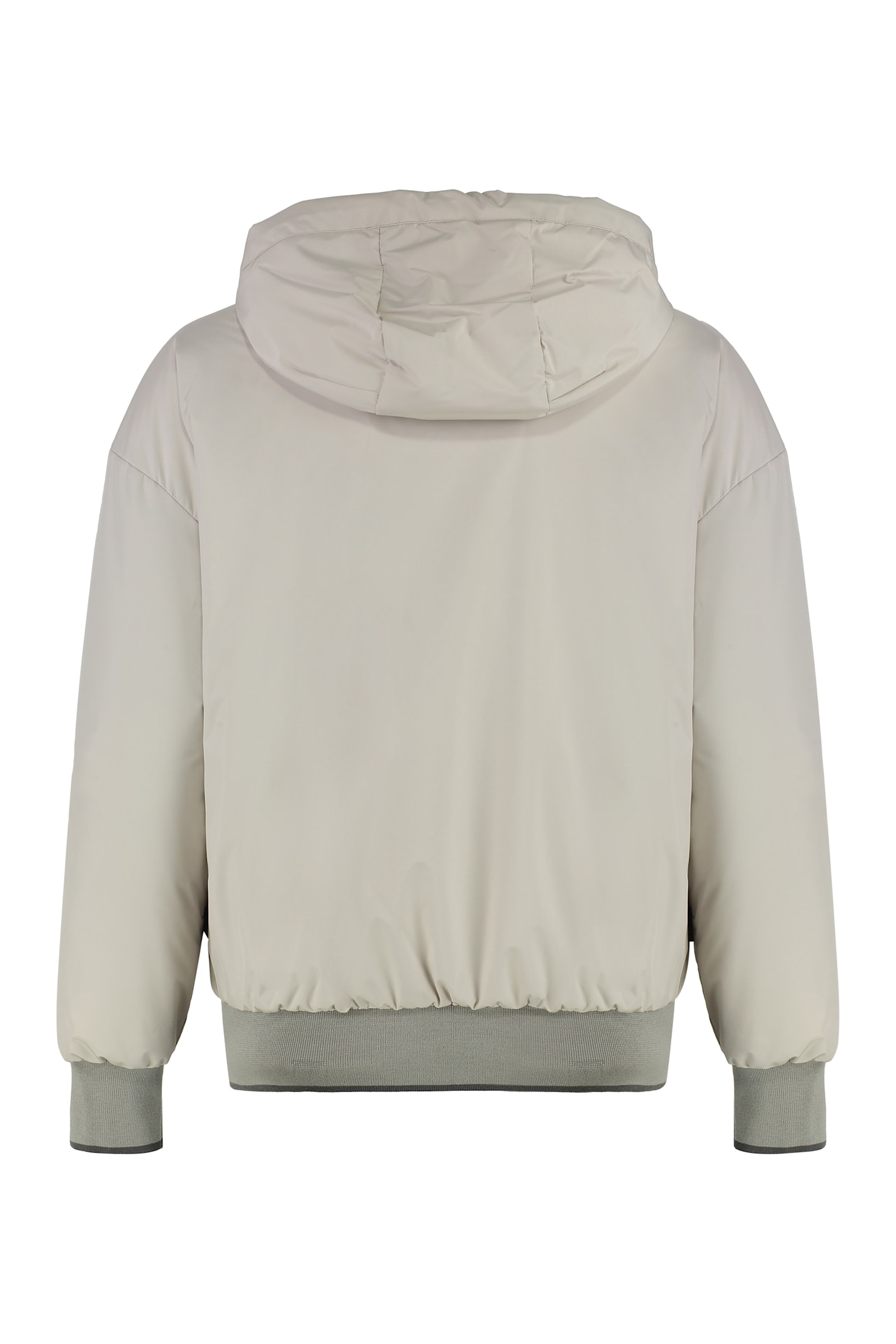 Shop Moorer Becka Hooded Bomber-style Down Jacket In Ivory