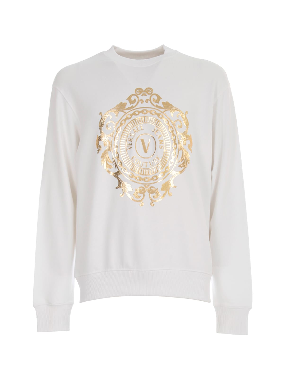 Click to view more detailed imagery on our partner's website Versace Jeans Couture Vemblem Big 3d Gold Round Neck Sweatshirt
