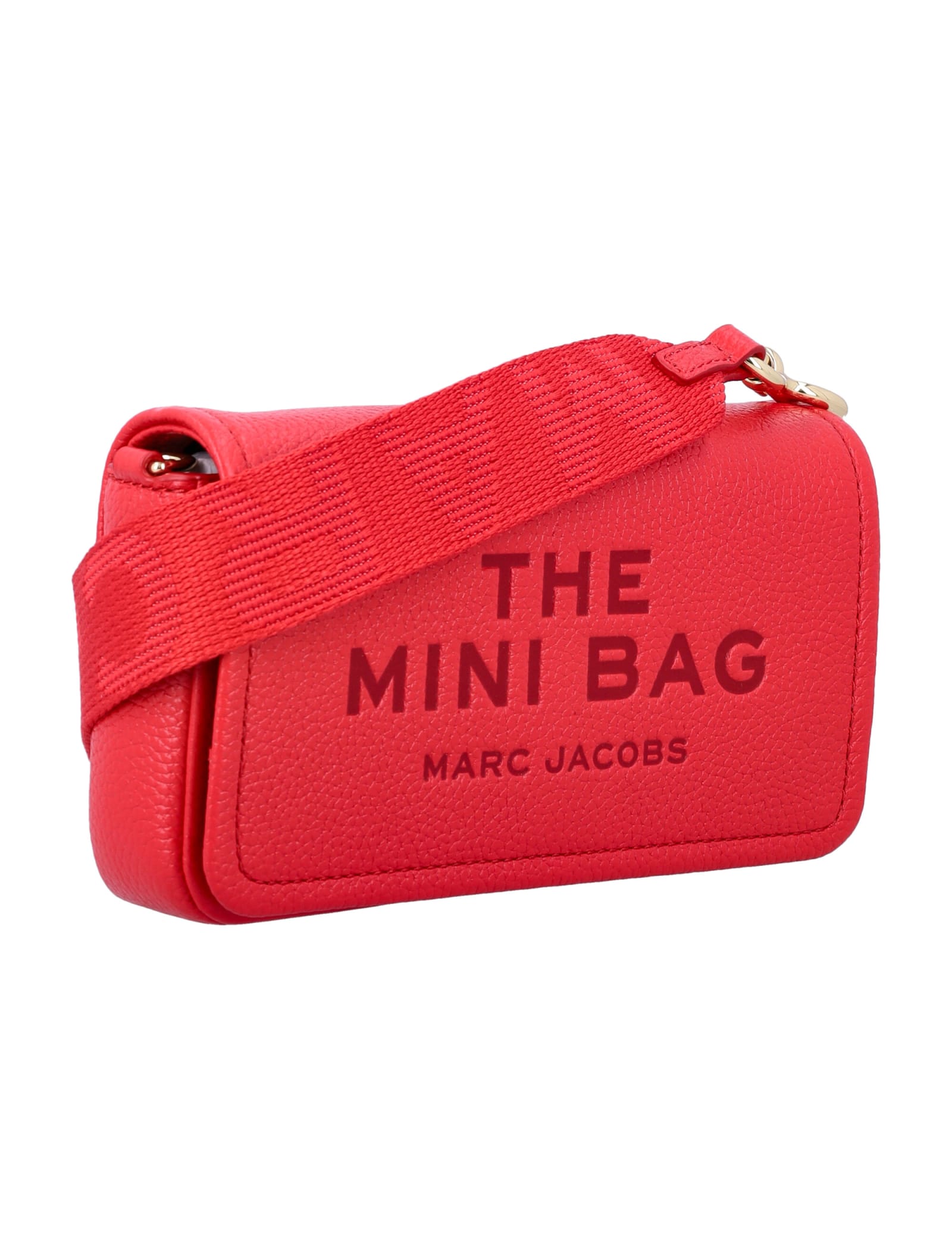 Shop Marc Jacobs The Leather Mini Bag In True Red