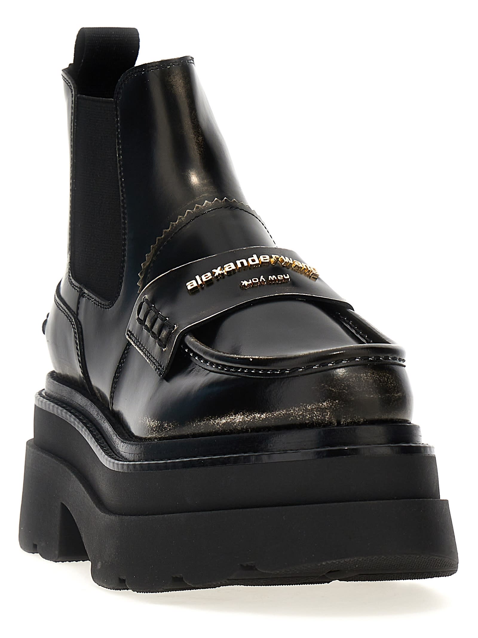 Shop Alexander Wang Carter Ankle Platform Ankle Boots In Black