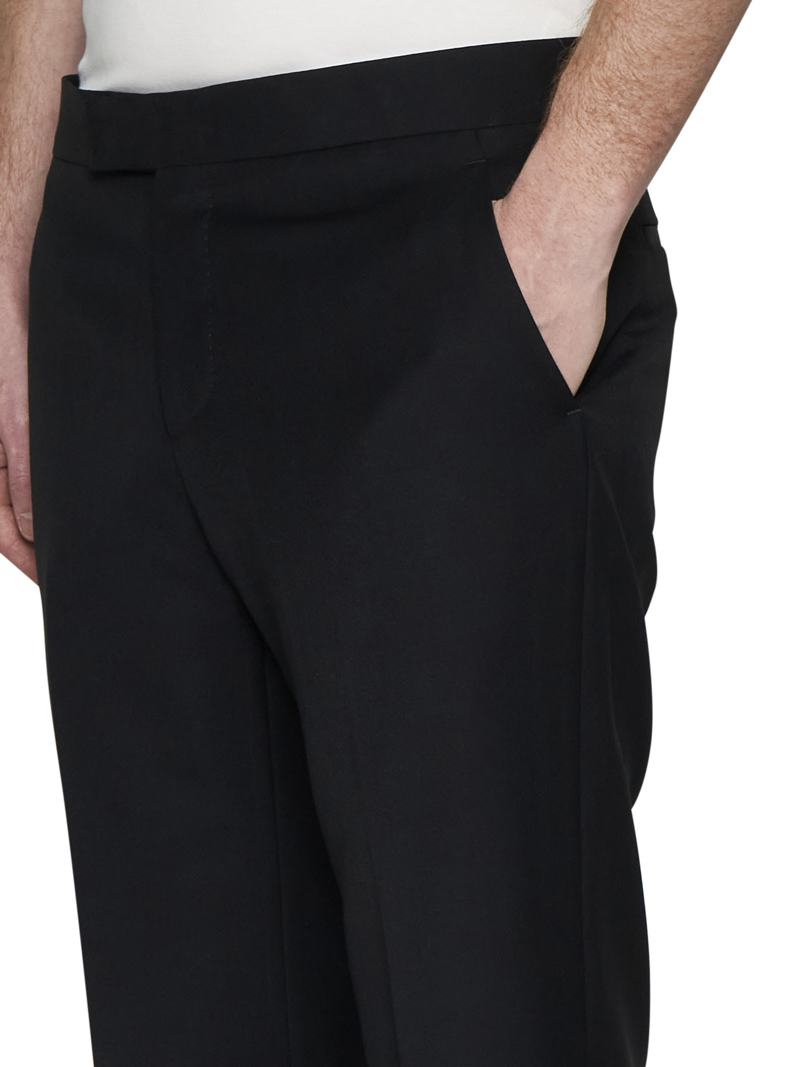 Shop Lardini Pants In Black