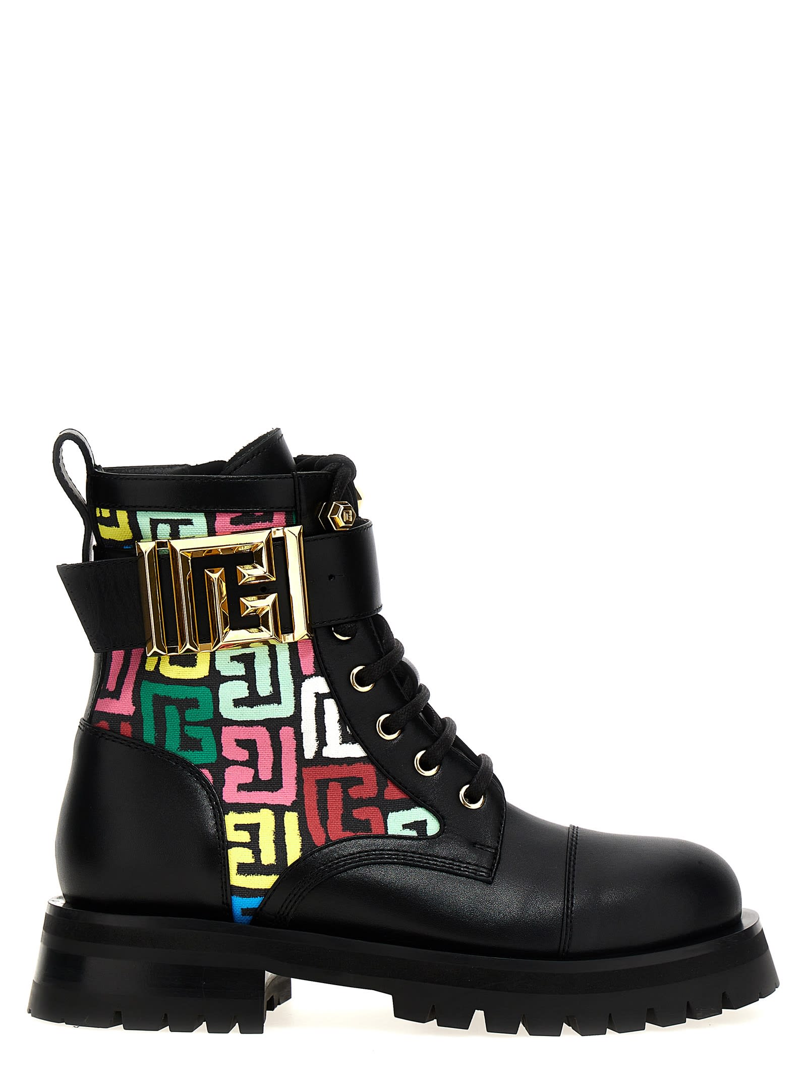 Shop Balmain Charlie Ankle Boots In Multicolor