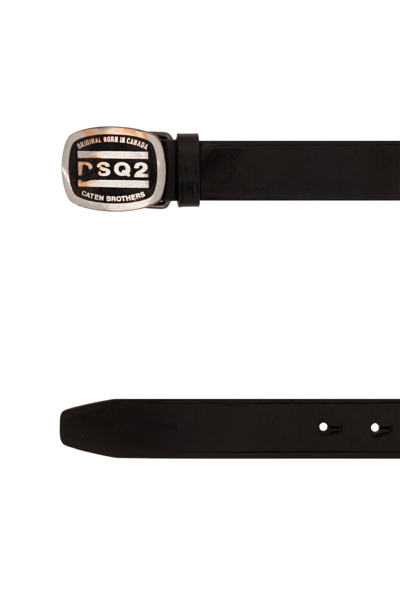 Shop Dsquared2 Belt With Logo In Nero