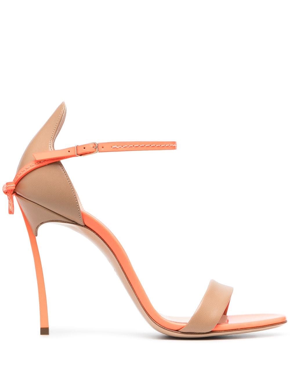 Casadei Beige Leather Sandals With Bow