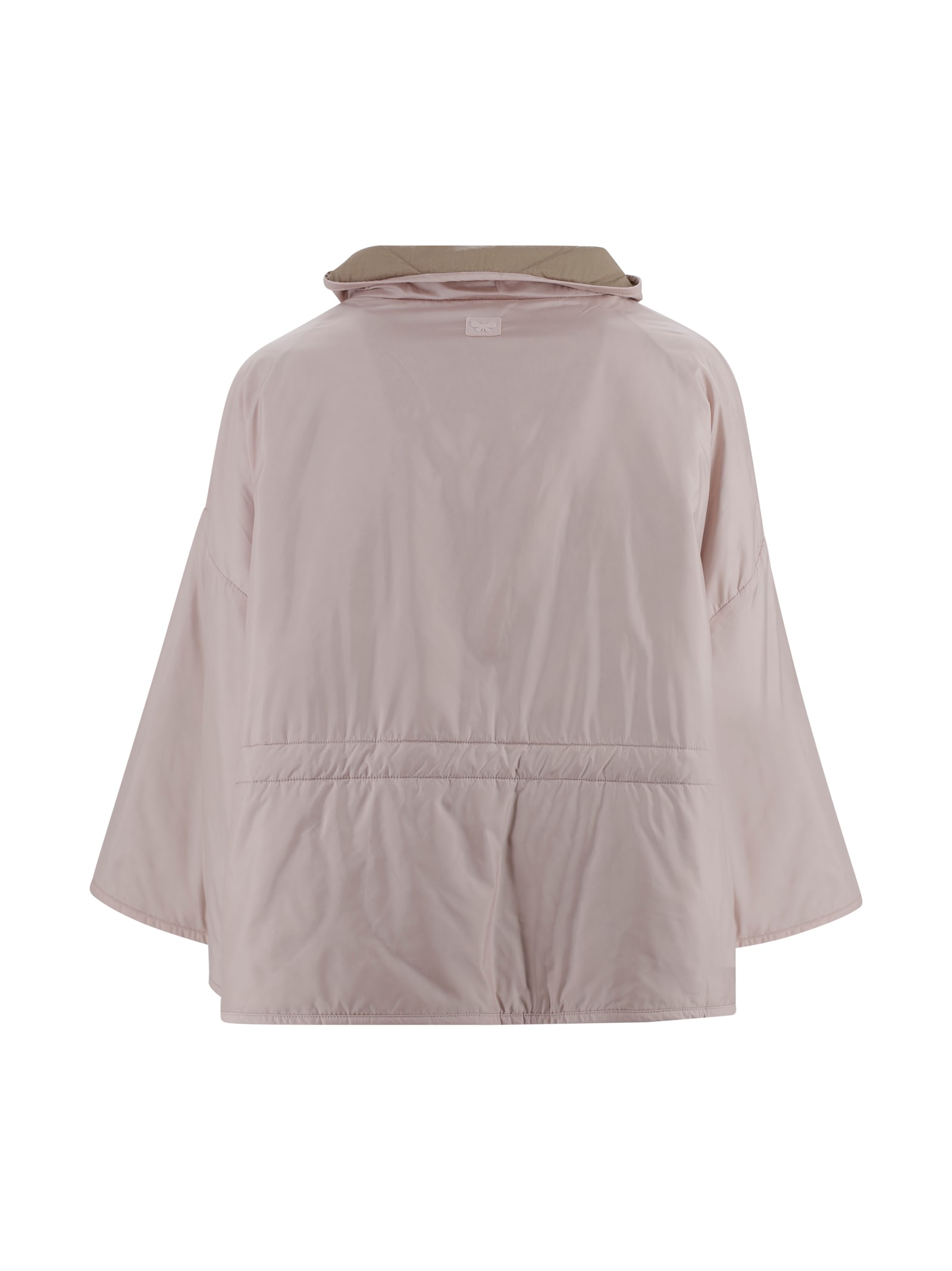 Weekend Max Mara Reversible Waterproof Canvas Jacket With Adjustable Drawstring In Neutral