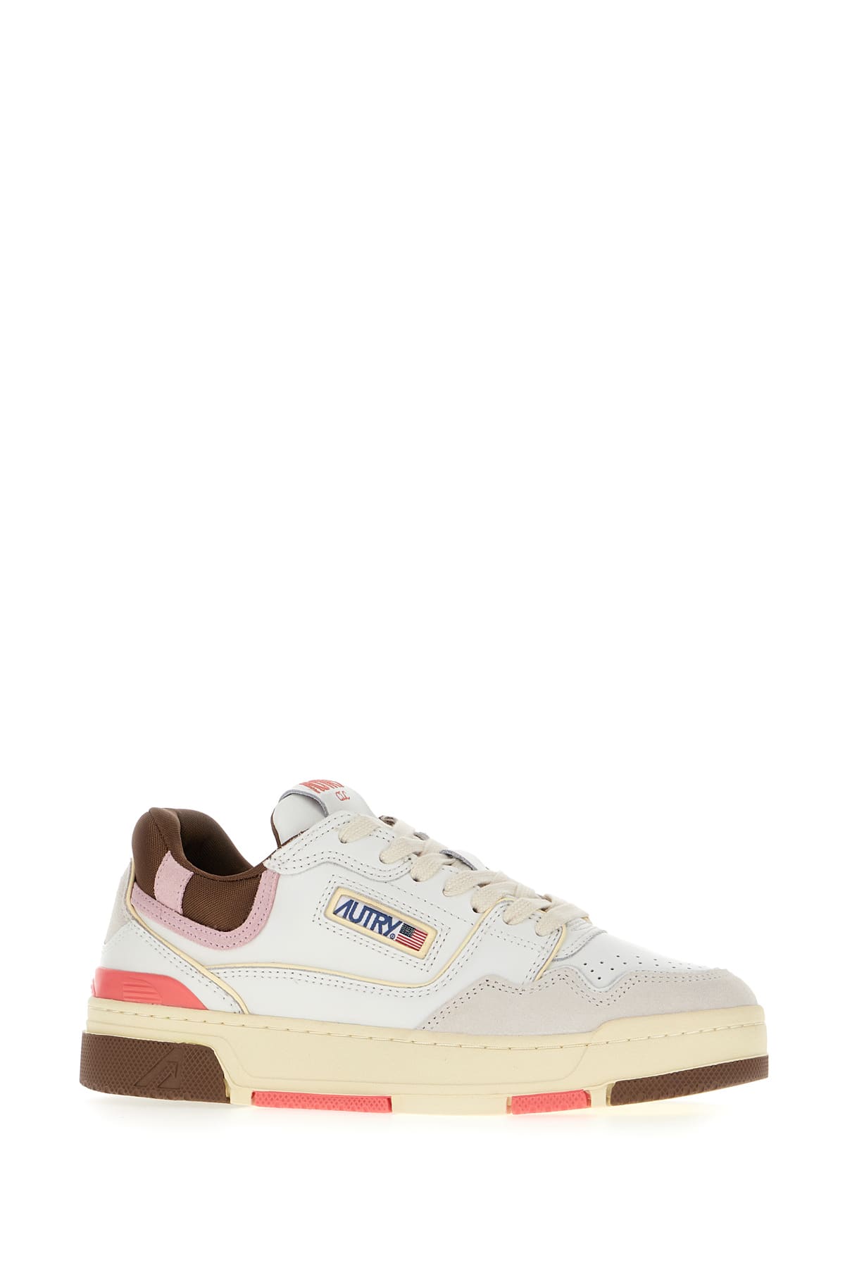 Shop Autry Multicolor Leather And Fabric Sneakers In Ptrdg Cable Pink