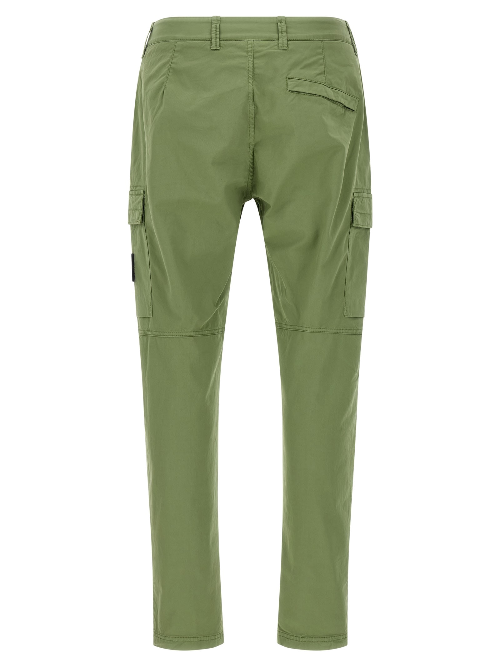 Stone Island Compass Patch Cargo Pants In Green