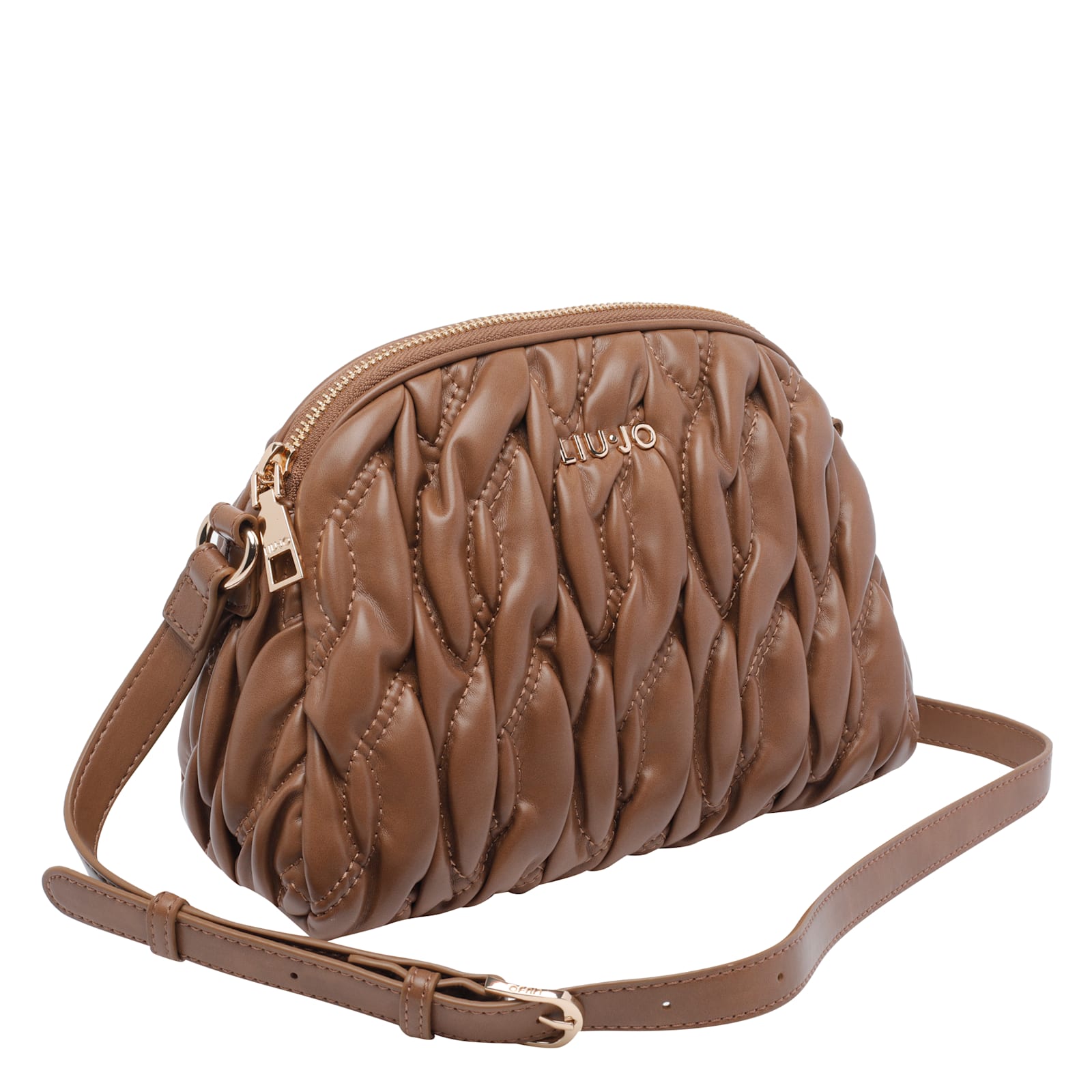 Liu •jo Medium Quilted-effect Cross Body Bag In Brown