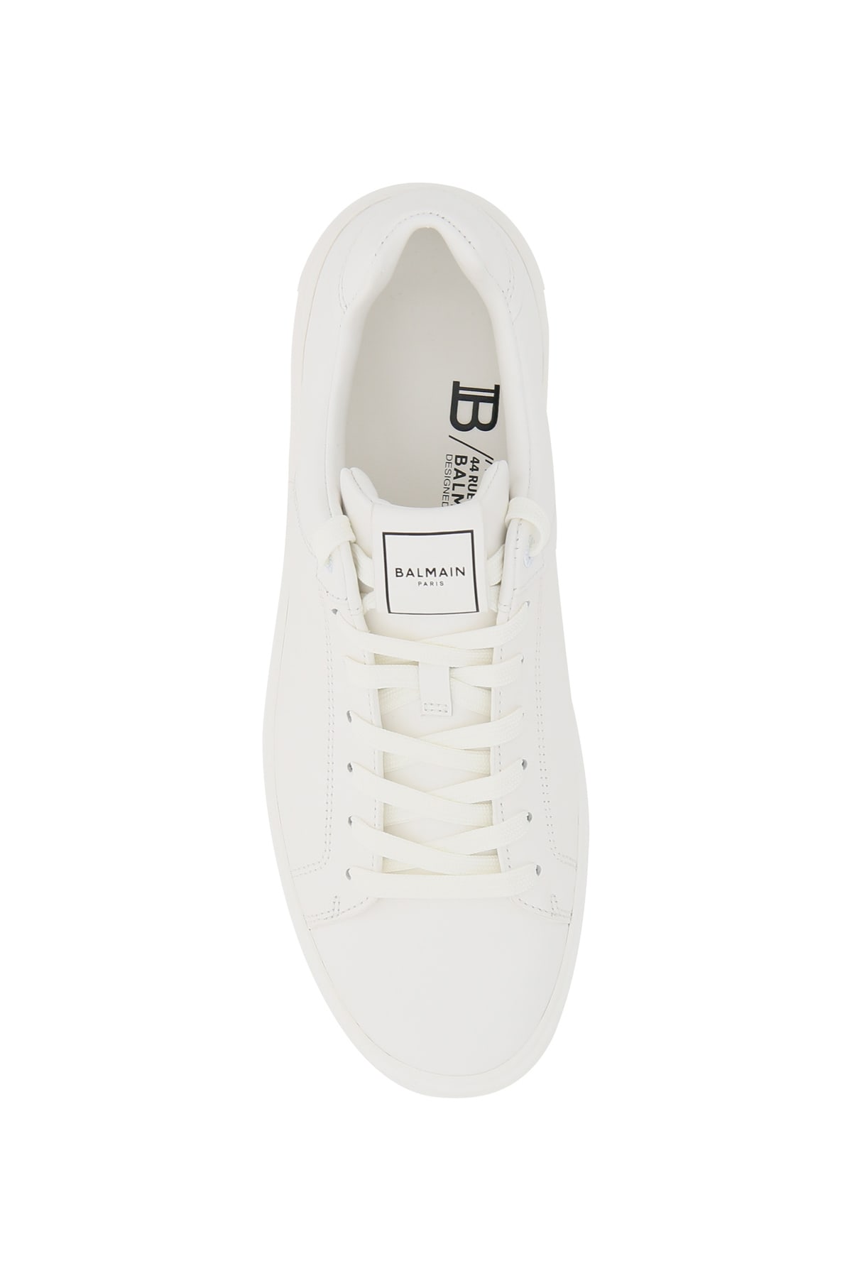 Shop Balmain B-court Sneakers In Blanc (white)