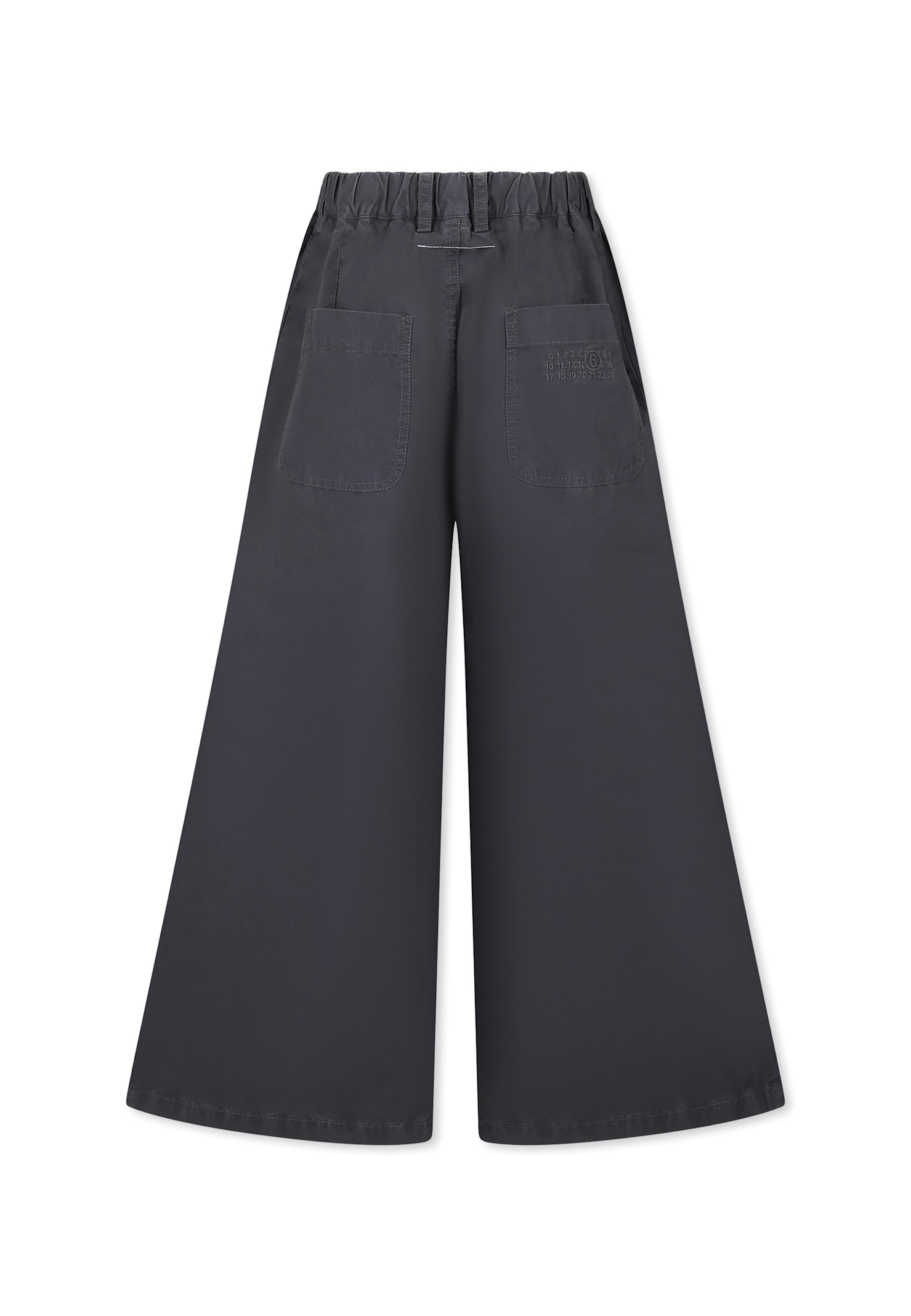 Mm6 Maison Margiela Grey Trousers For Kids With Iconic Number Logo In Grey