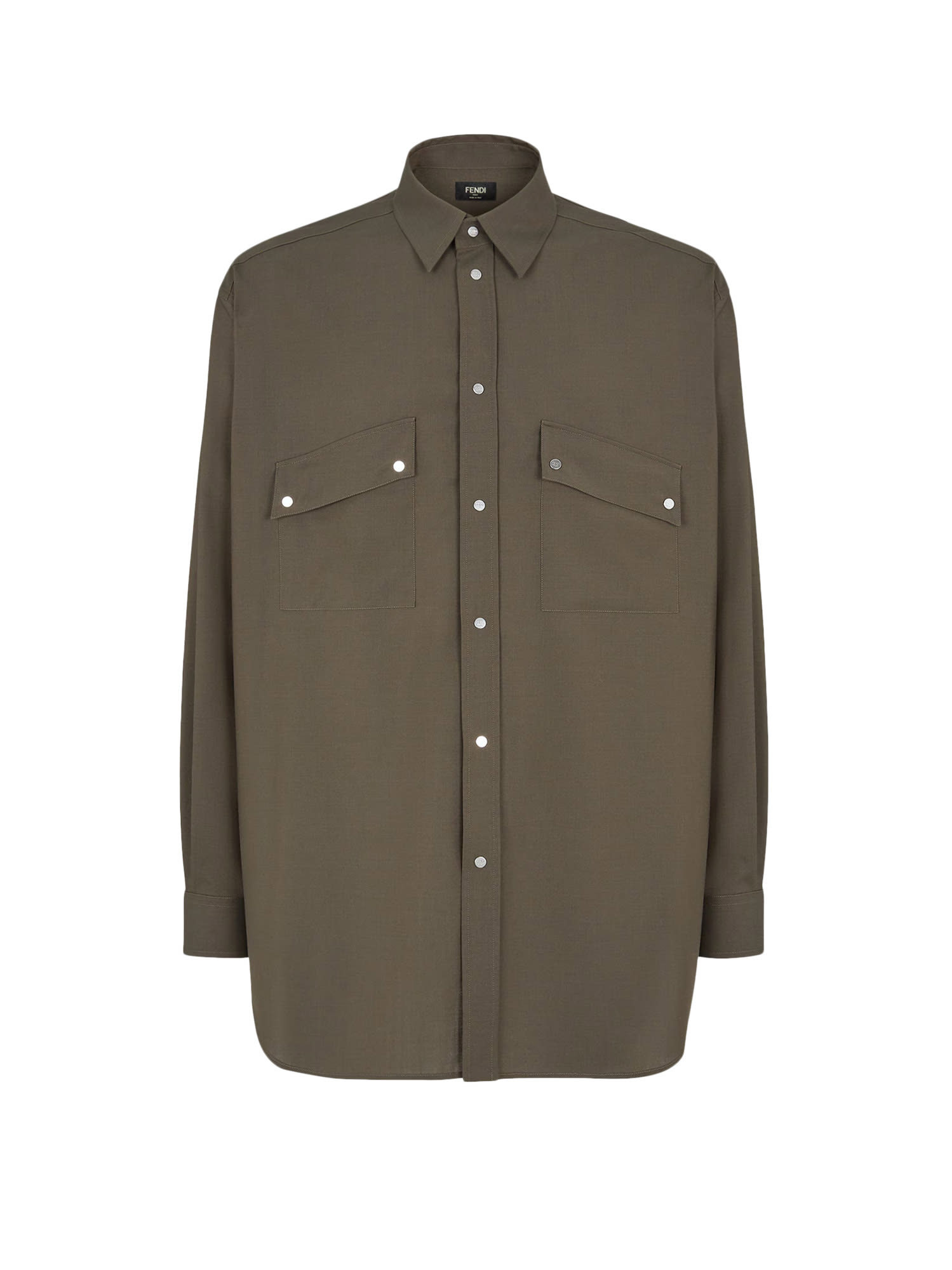 Shop Fendi Shirt In Green