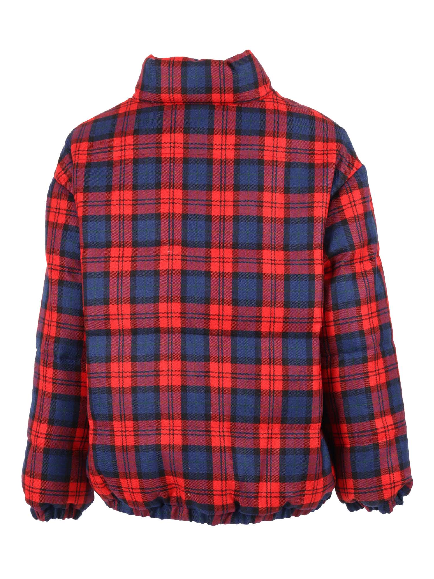 Fendi Plaid Cotton Jacket In Red