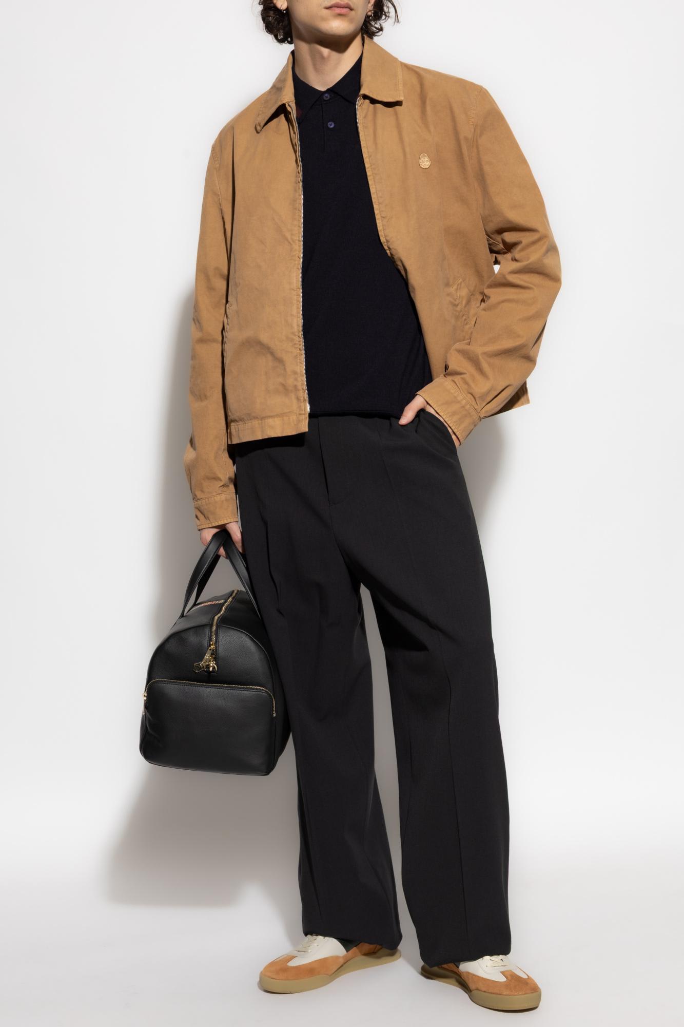 Paul Smith High Neck Polo With Zip In Blue