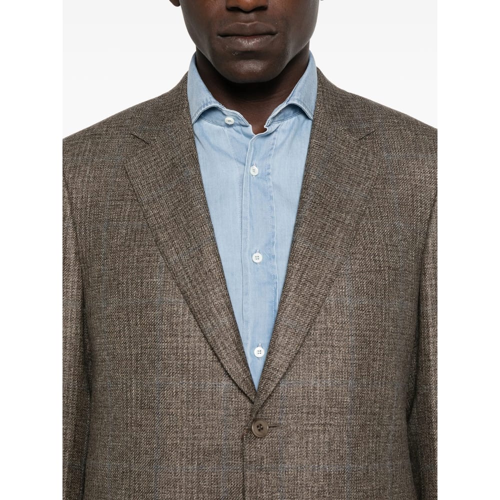 Canali Textured Two-button Jacket In Multi