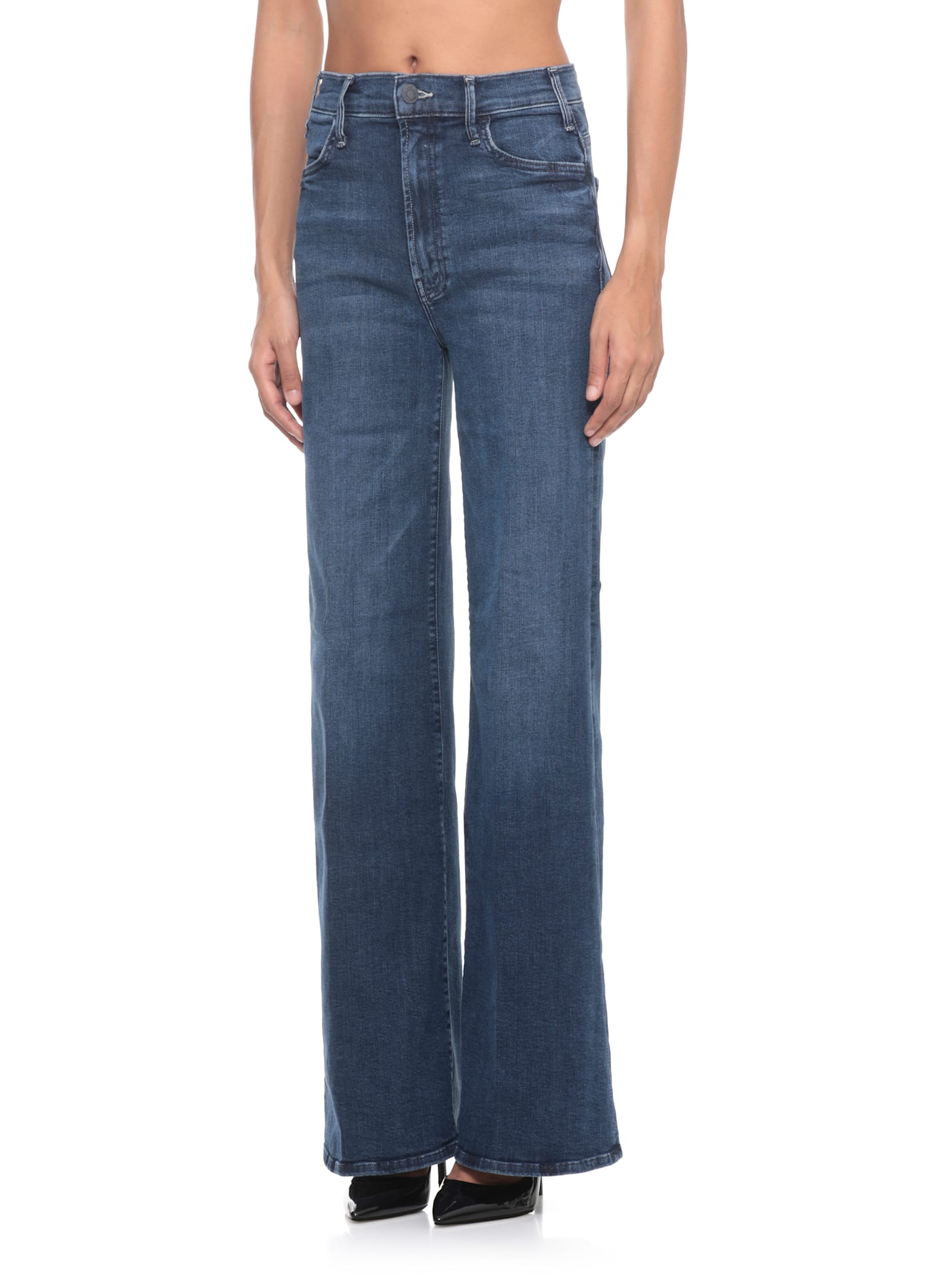 Mother High Waist Flared Jeans Four Pockets In Multi