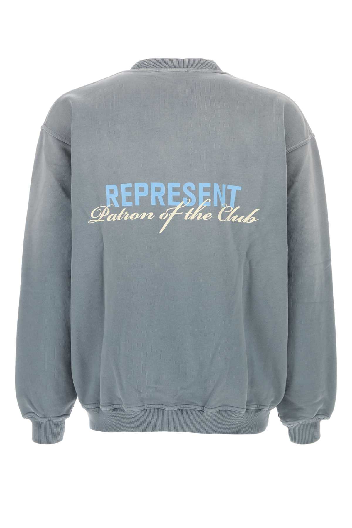 Shop Represent Powder Blue Cotton Sweatshirt In Washedgrey