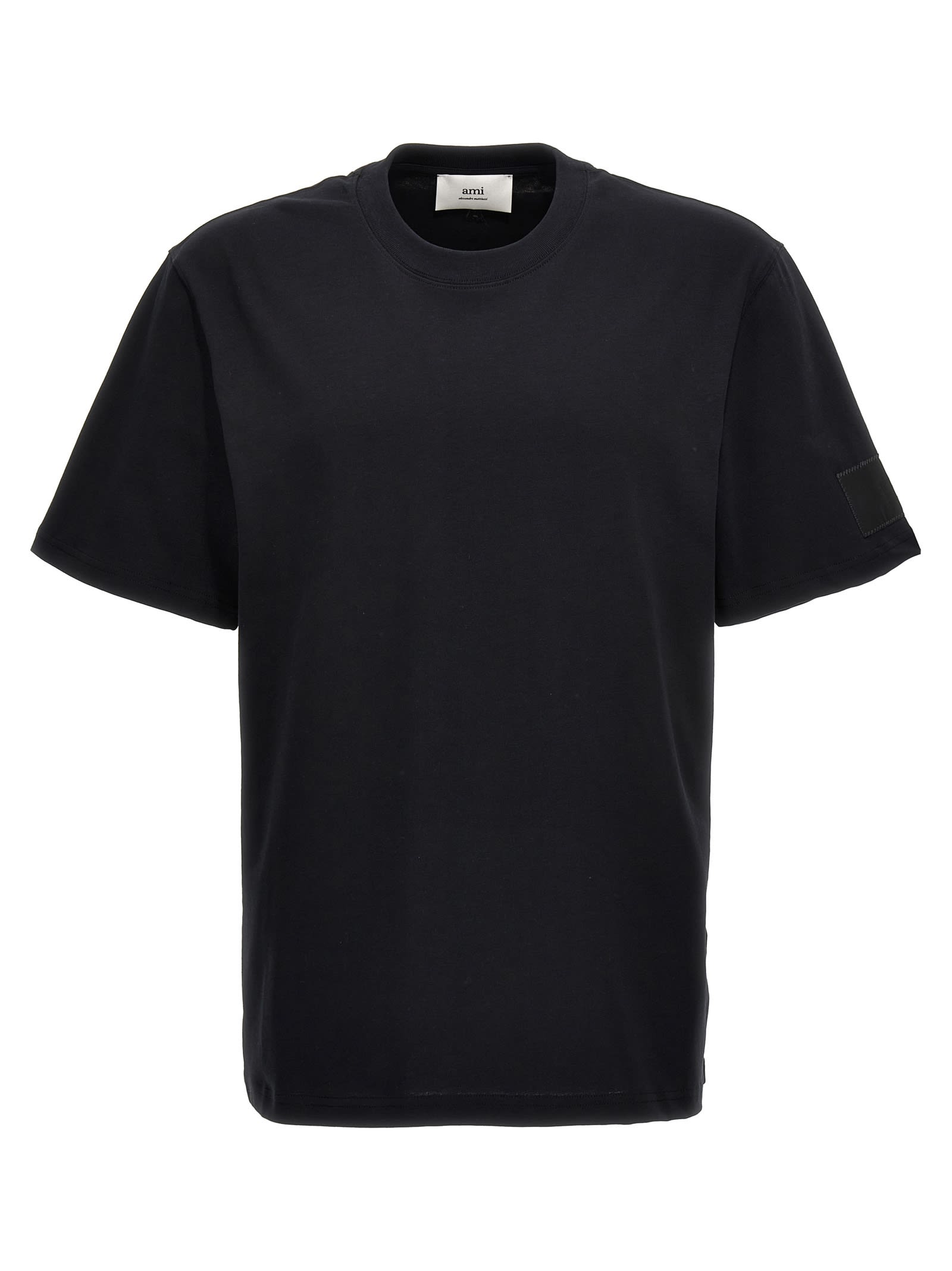Shop Ami Alexandre Mattiussi Logo Patch T-shirt In Black