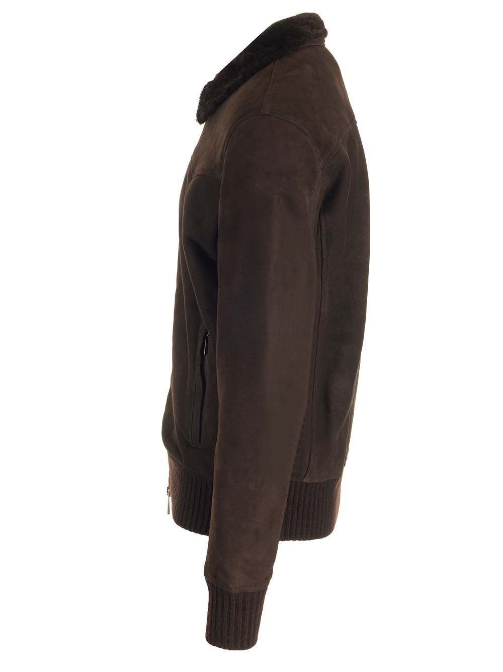 GIORGIO BRATO BOMBER JACKET IN SHEARLING 