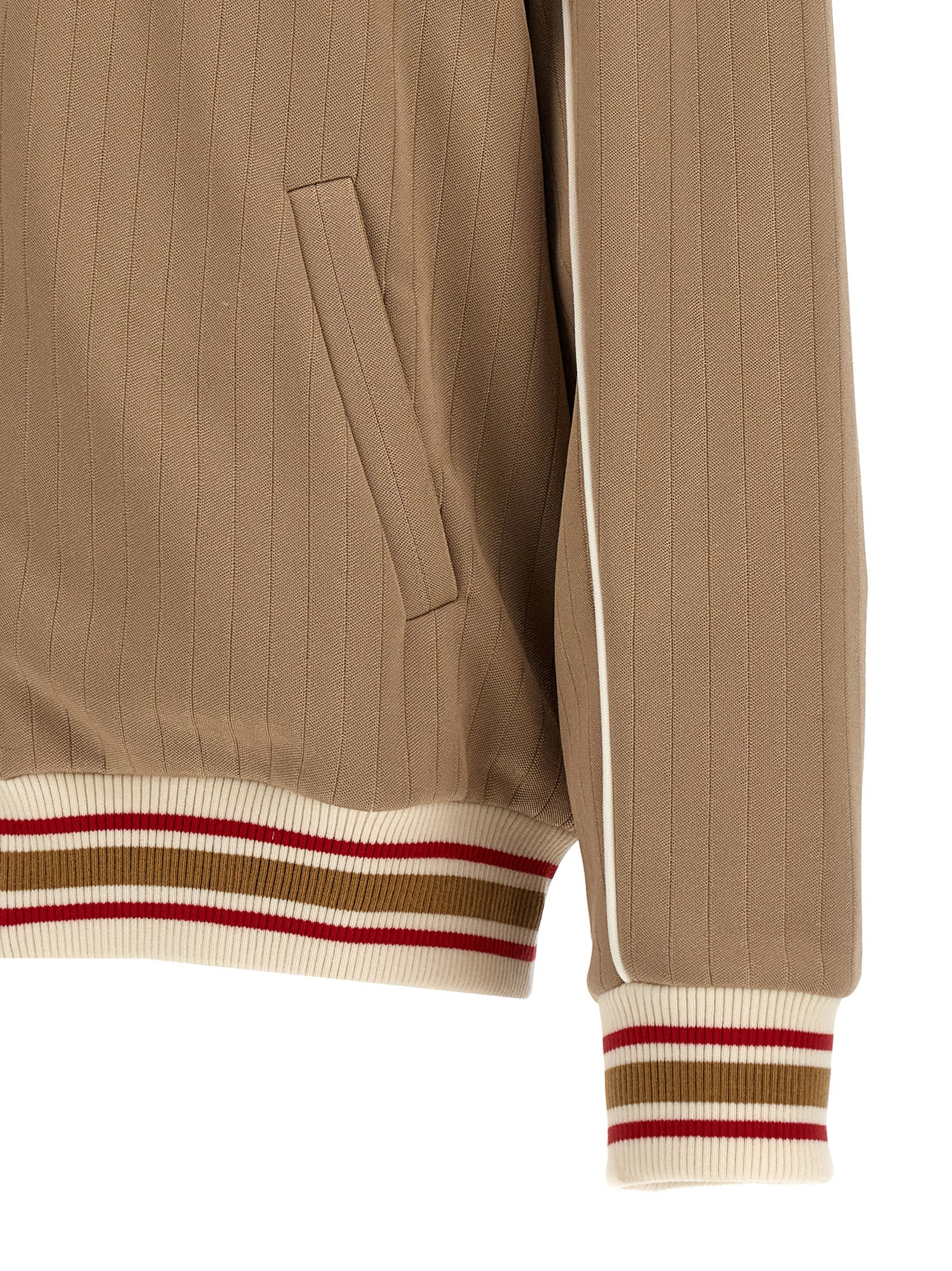 Shop Golden Goose Max Track Sweatshirt In Beige