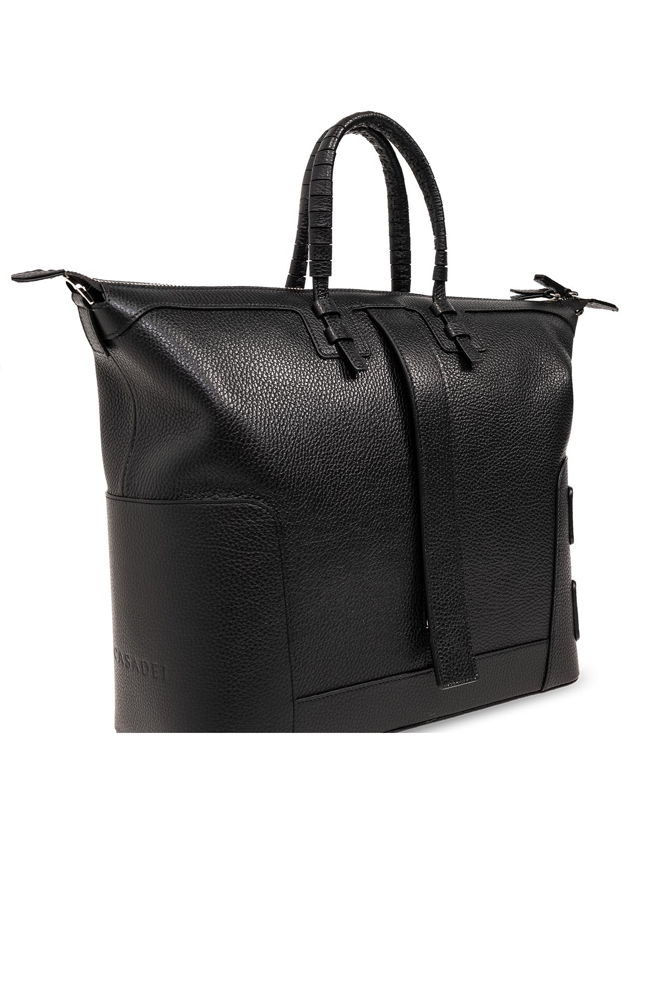 Shop Casadei C-style Shopper Bag In Nero