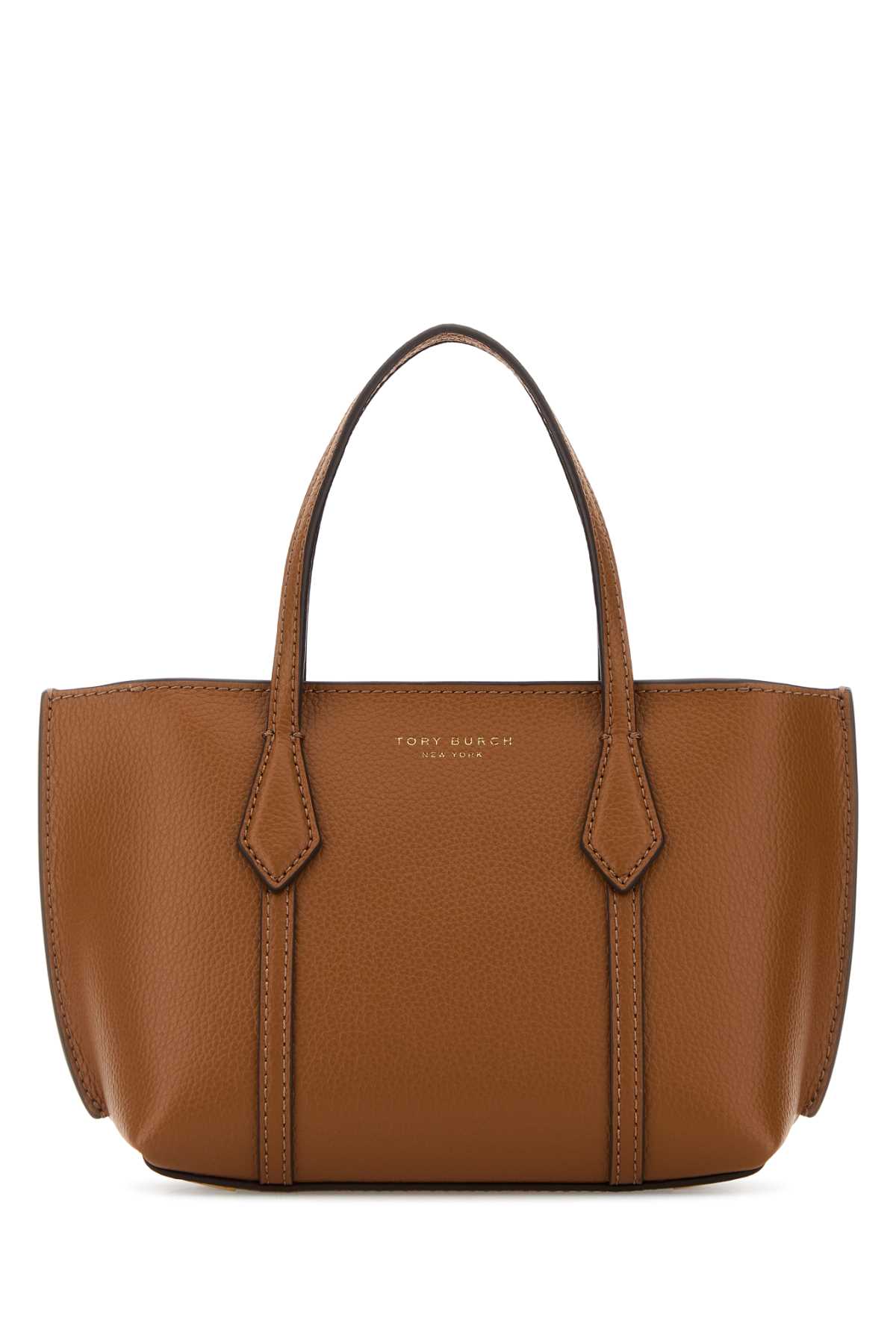 Tory Burch Biscuit Leather Mini Perry Handbag In Sand