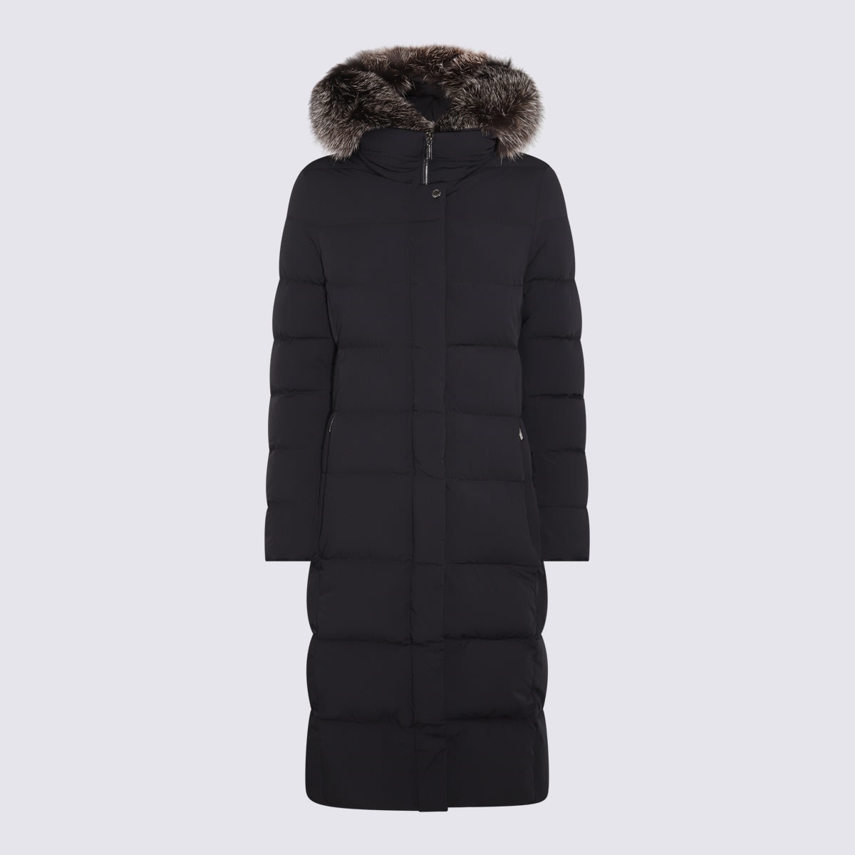 Dark Blue Wool Down Jacket