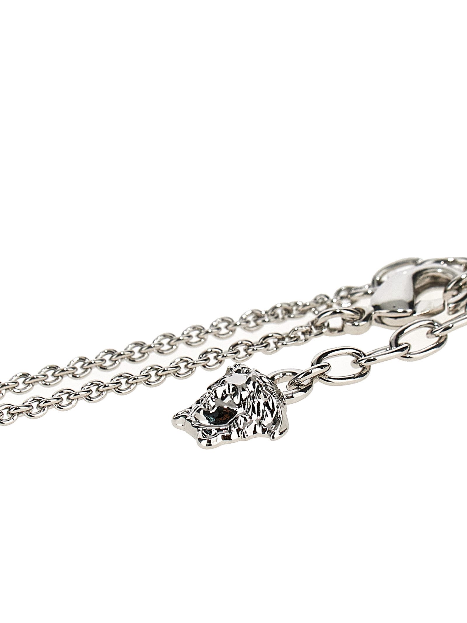 Shop Versace Icon Necklace In Silver