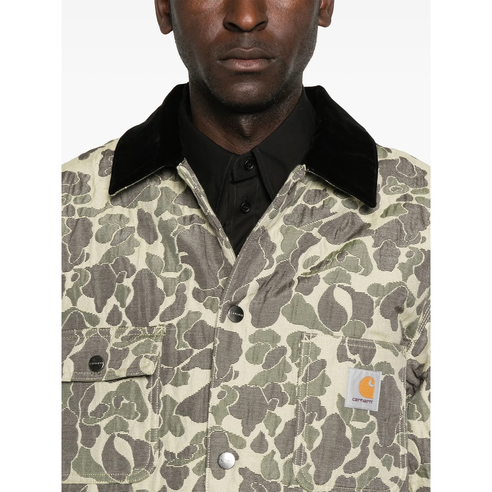 Carhartt Tapestry Chore Camo Duck Jacquard Jacket In Gray
