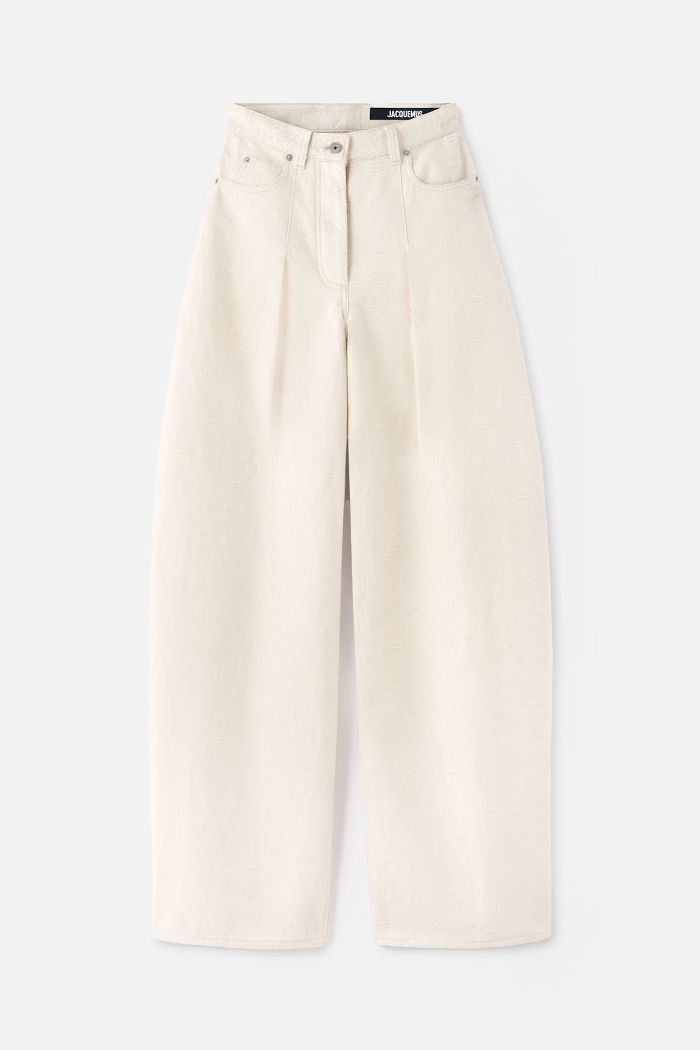 Jacquemus Trousers With Pleated Front And Side Pockets In White