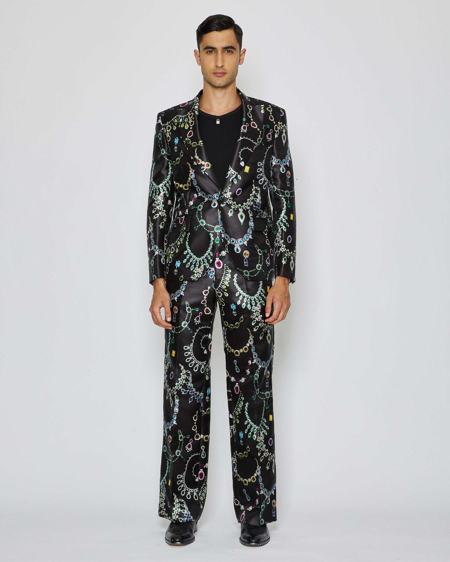 Shop John Richmond Single-breasted Blazer With Pattern In Fantasia