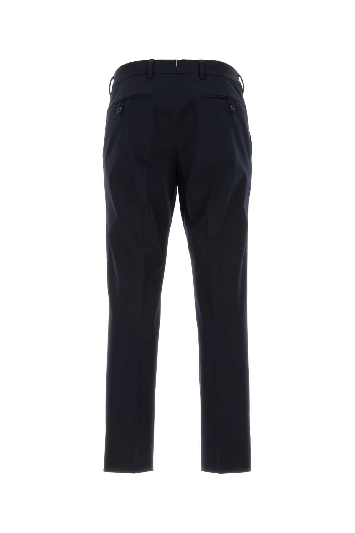 Shop Prada Blue Stretch Polyester Pant In Bleu