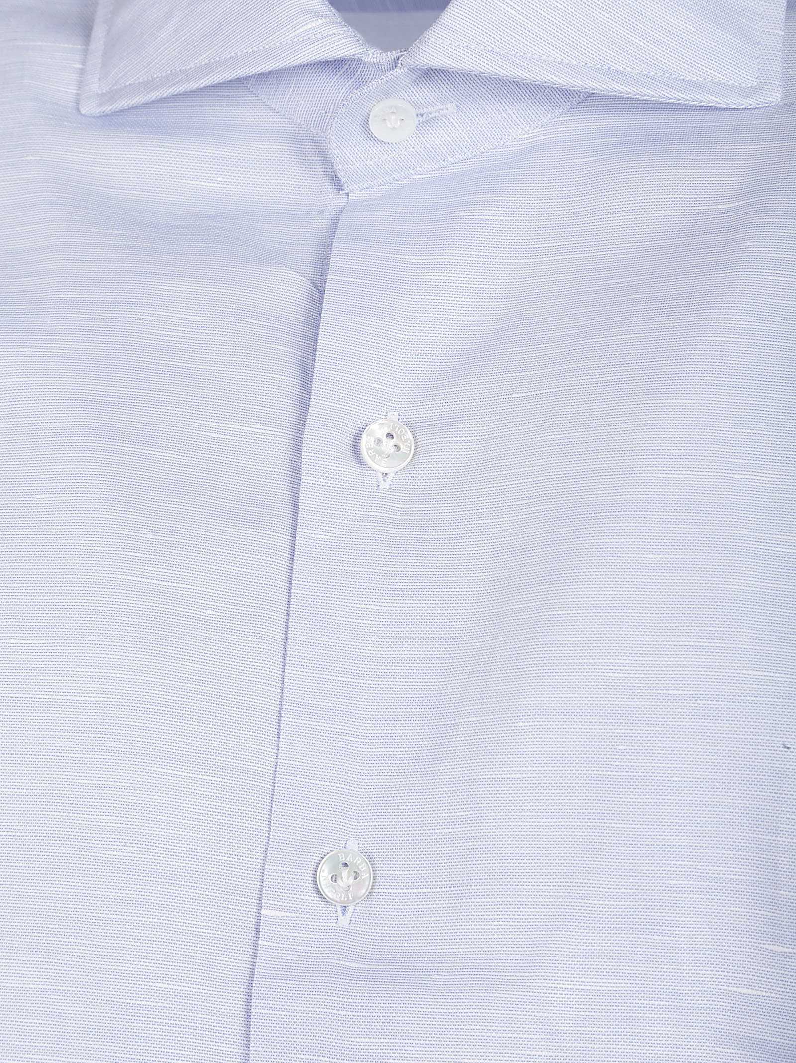 Barba Napoli Long Sleeve Neck Shirt In Azzurro