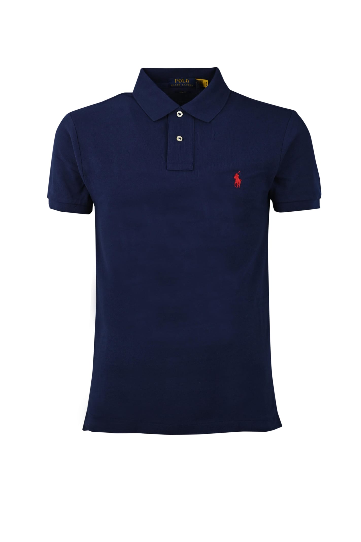 Polo Ralph Lauren Two-button Polo Shirt With Logo In Navy
