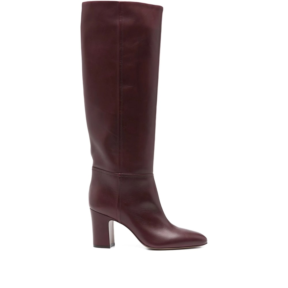 Paris Texas Calfskin Boots With A Pointed Toe In Red
