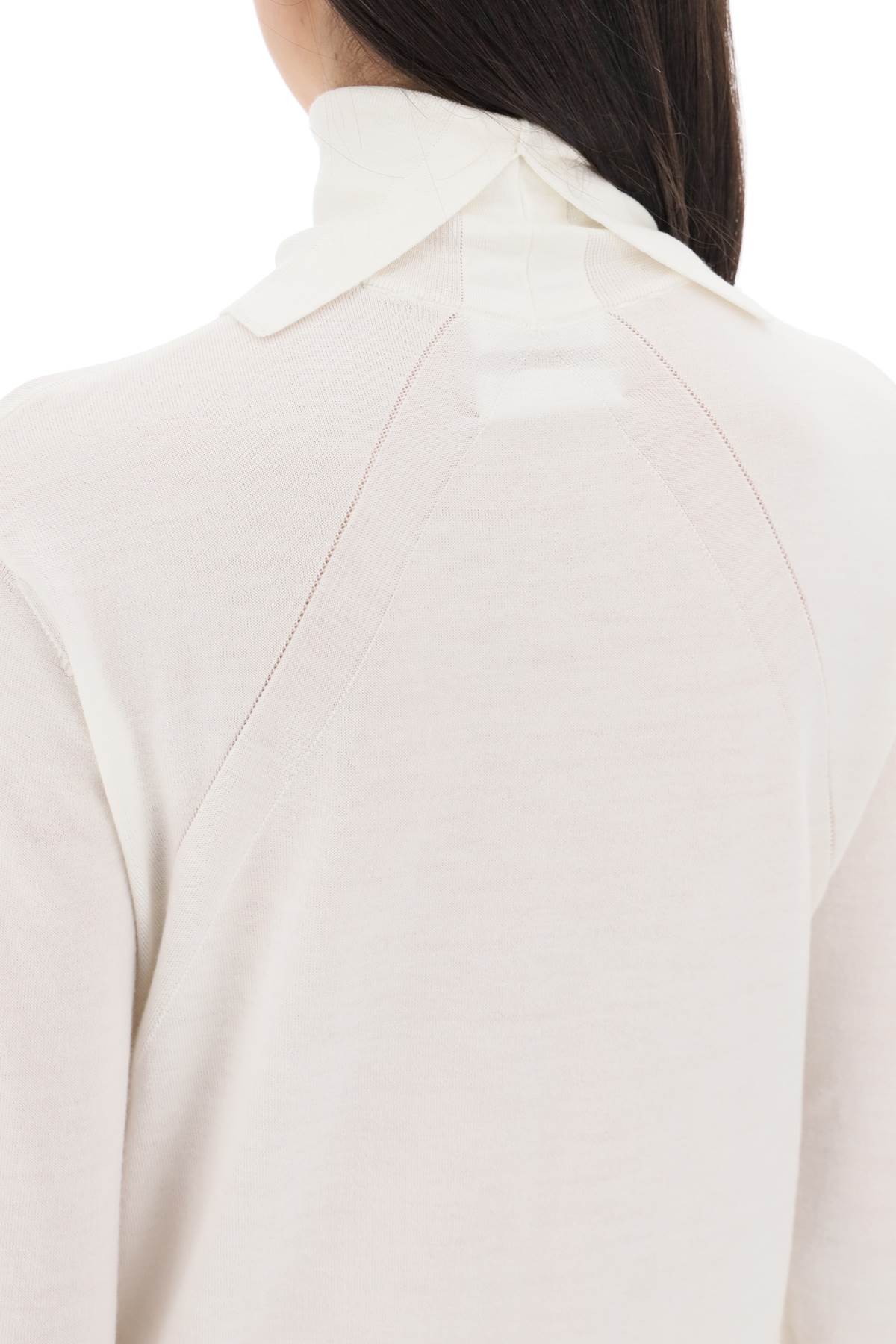 Jil Sander "lightweight Merino Wool Dol In Natural (white)