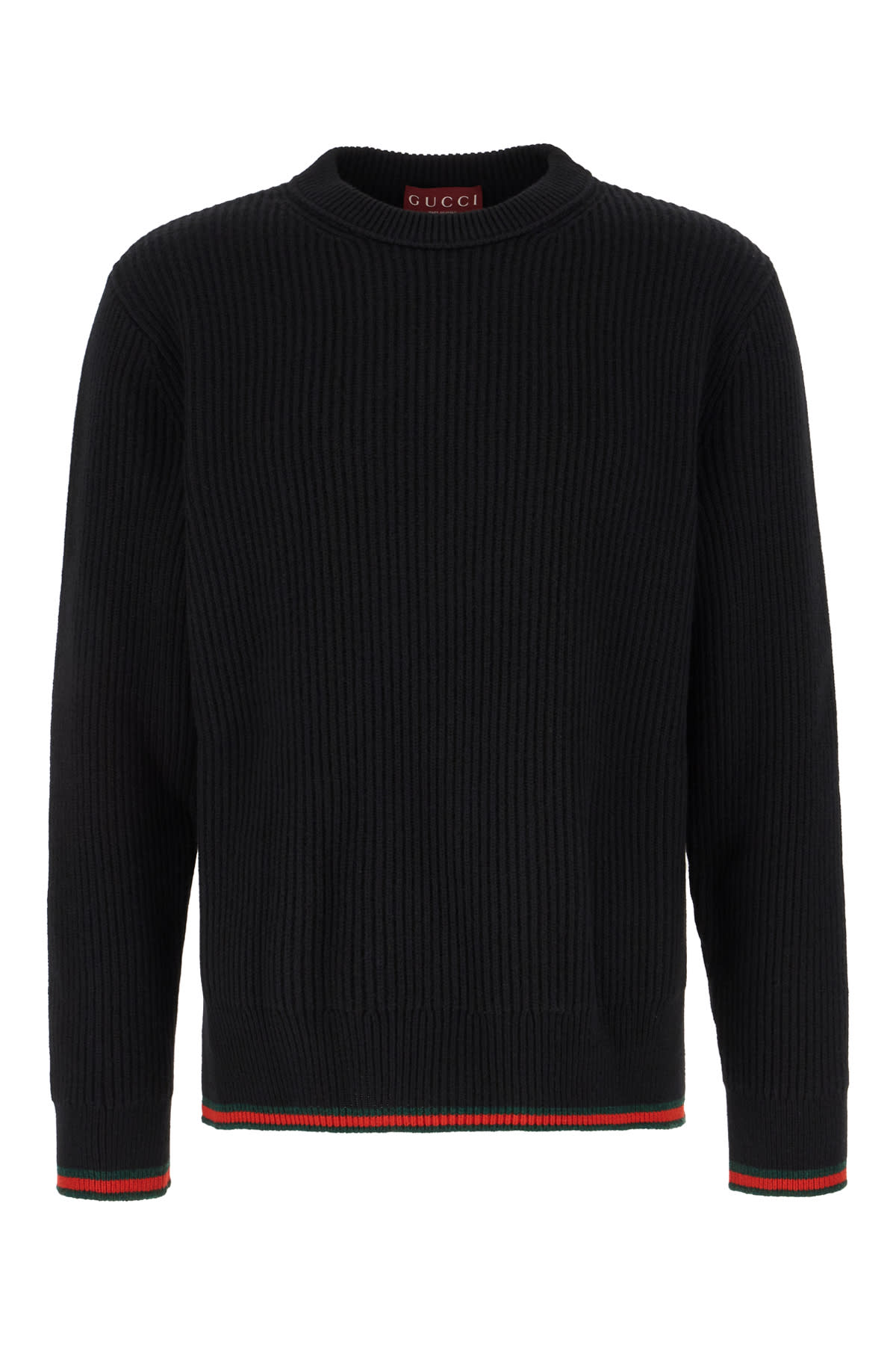 Shop Gucci Black Wool And Cashmere Sweater In Nero