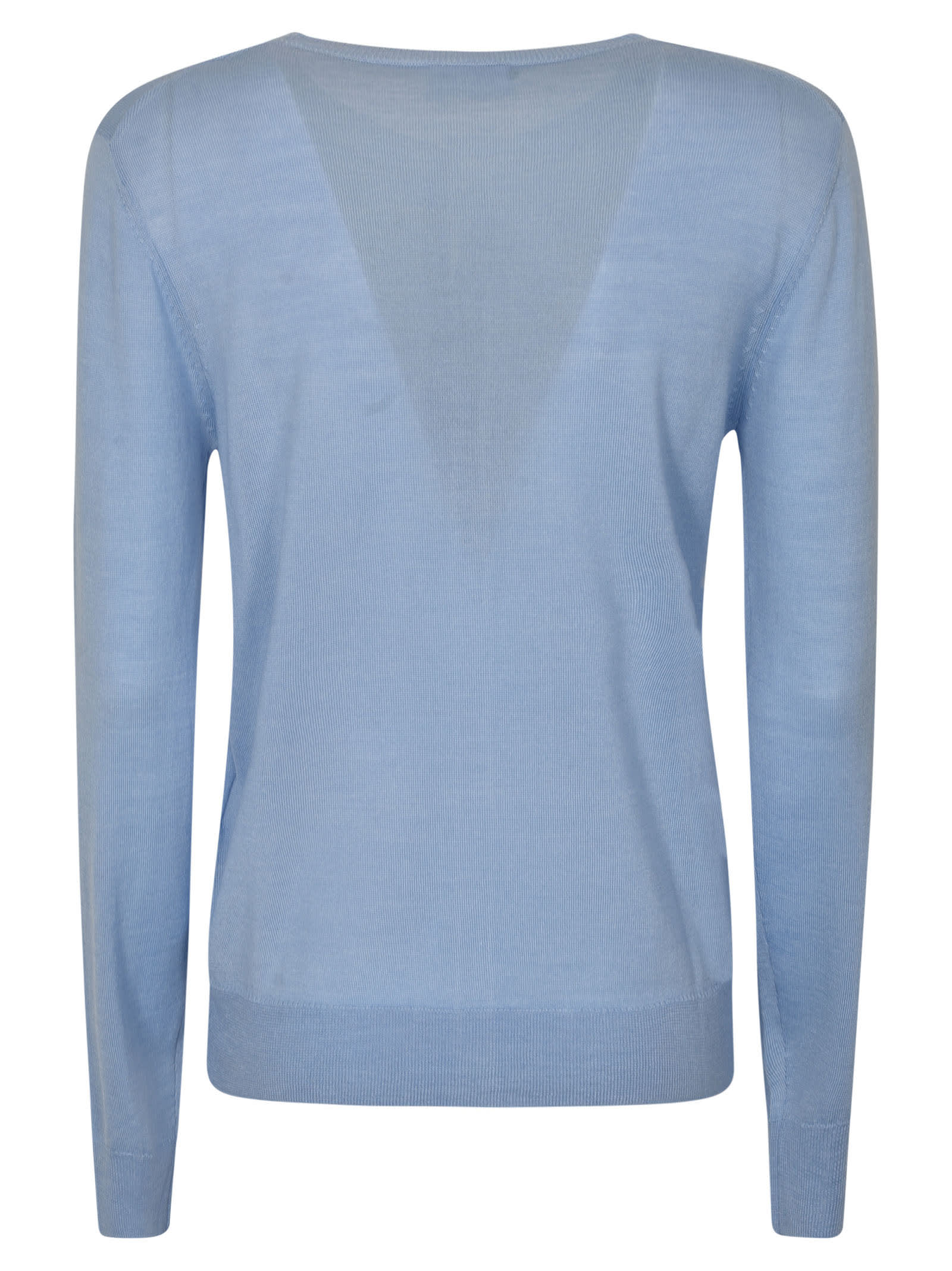 P.A.R.O.S.H RIB TRIM KNIT PLAIN CARDIGAN