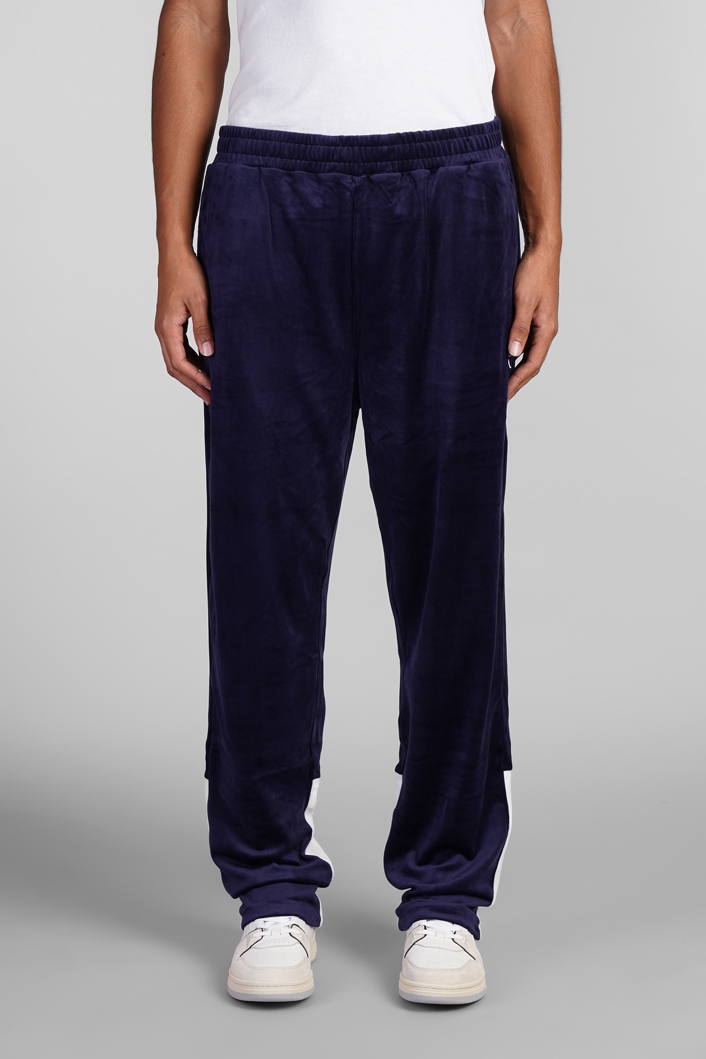 Pants In Blue Polyester