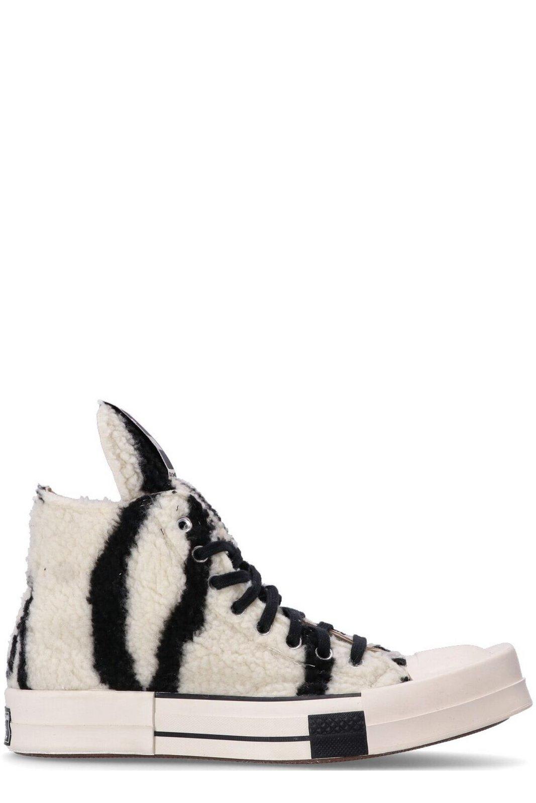 RICK OWENS X CONVERSE TURBODRK LACE-UP SNEAKERS