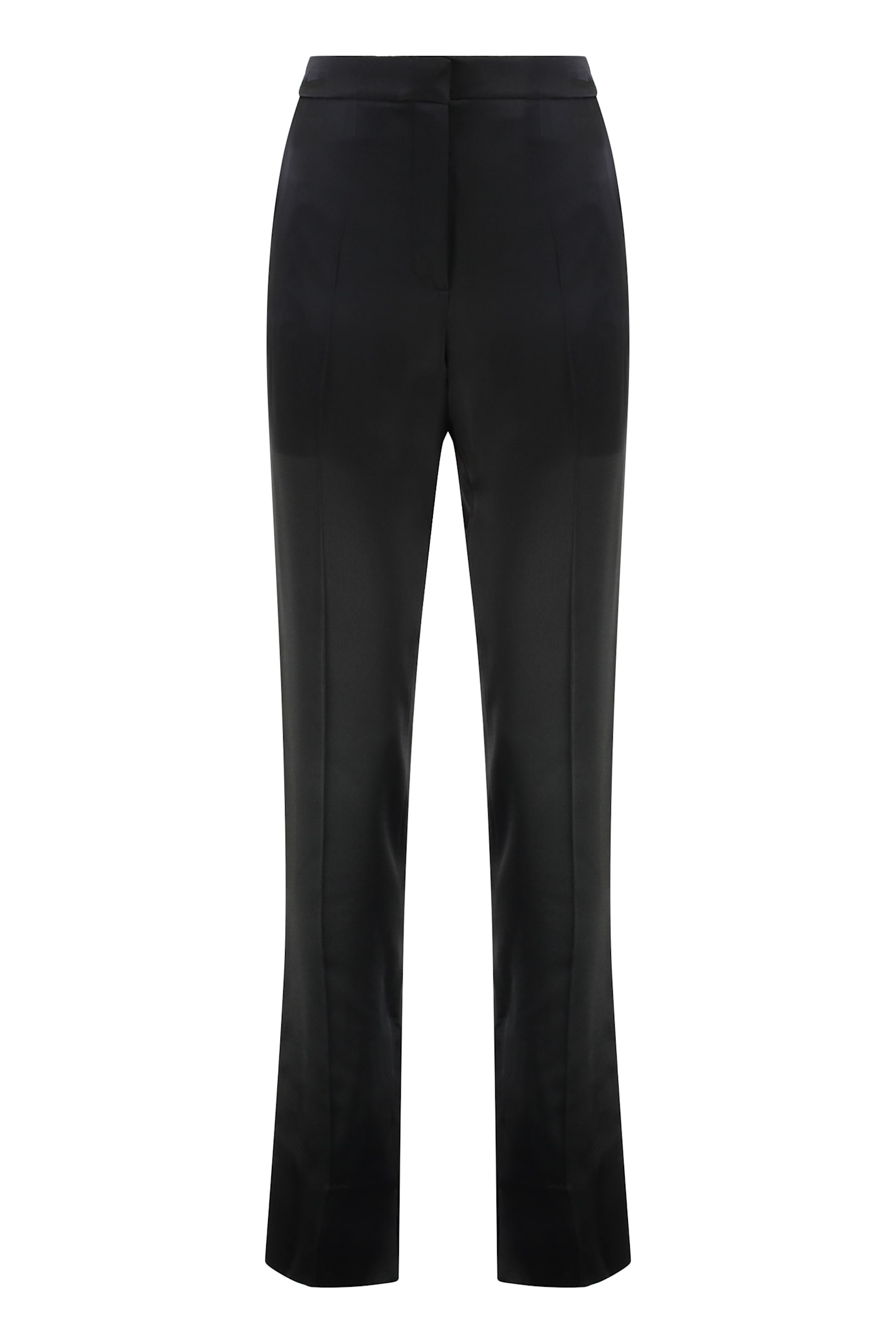 Elisabetta Franchi Trousers In Satin With Pockets In Black
