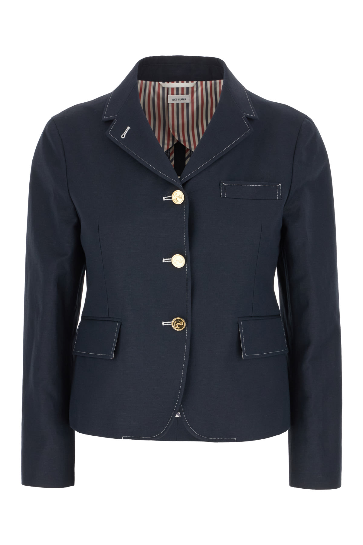 Thom Browne Blazer Cotton Blend Notched Lapel