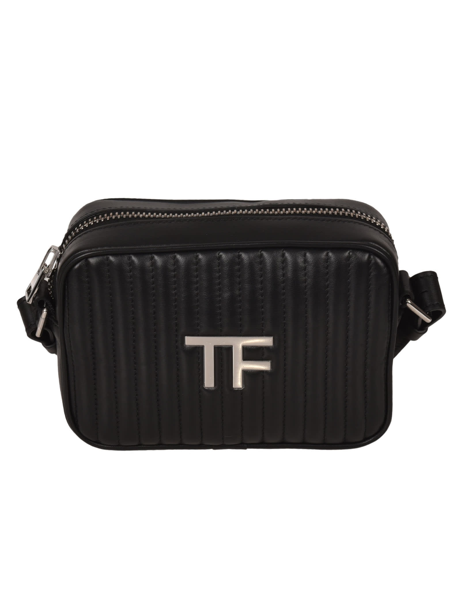 Tom Ford Logo Quilted Shoulder Bag