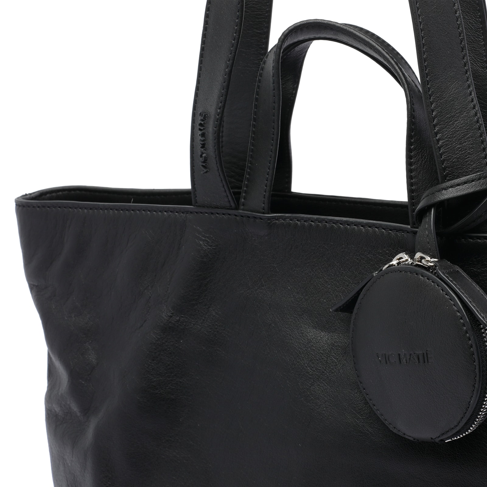 Vic Matie Heavy Handbag In Black