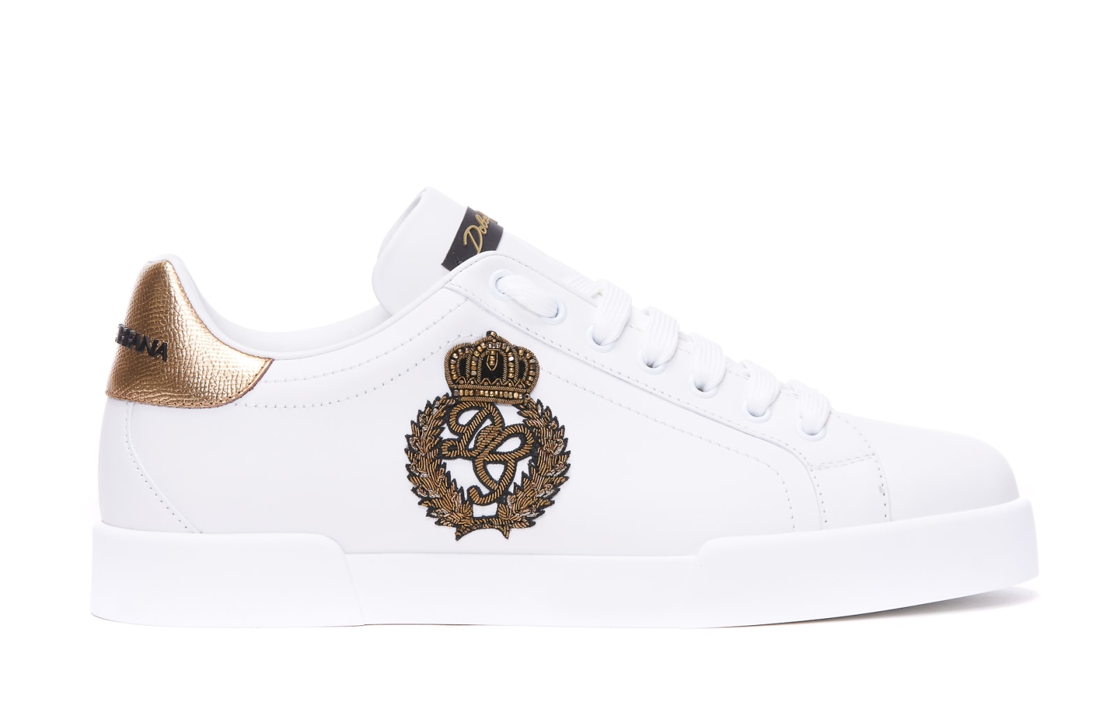 Shop Dolce & Gabbana Portofino Sneakers In White