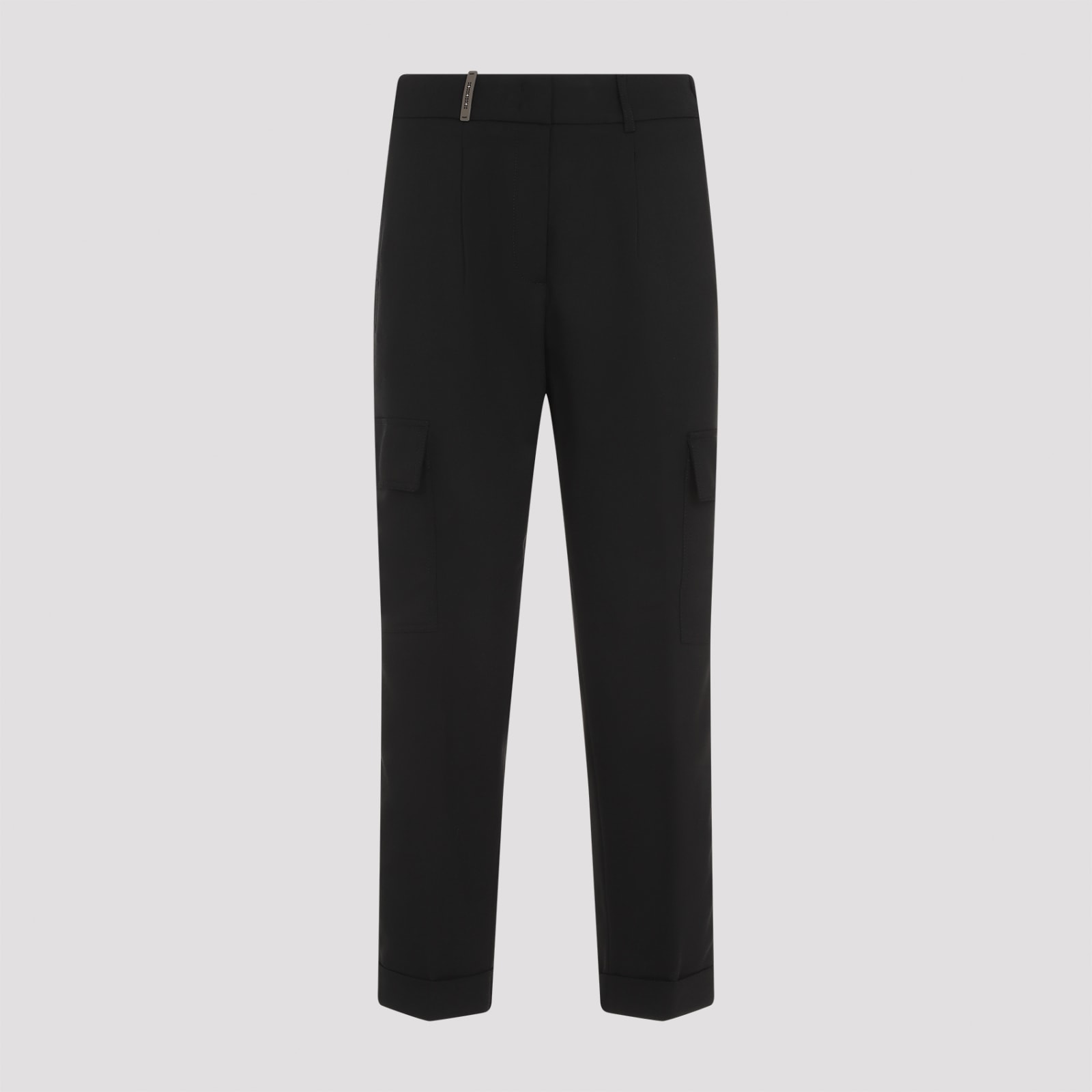 Peserico Cargo Pants Women In Nero