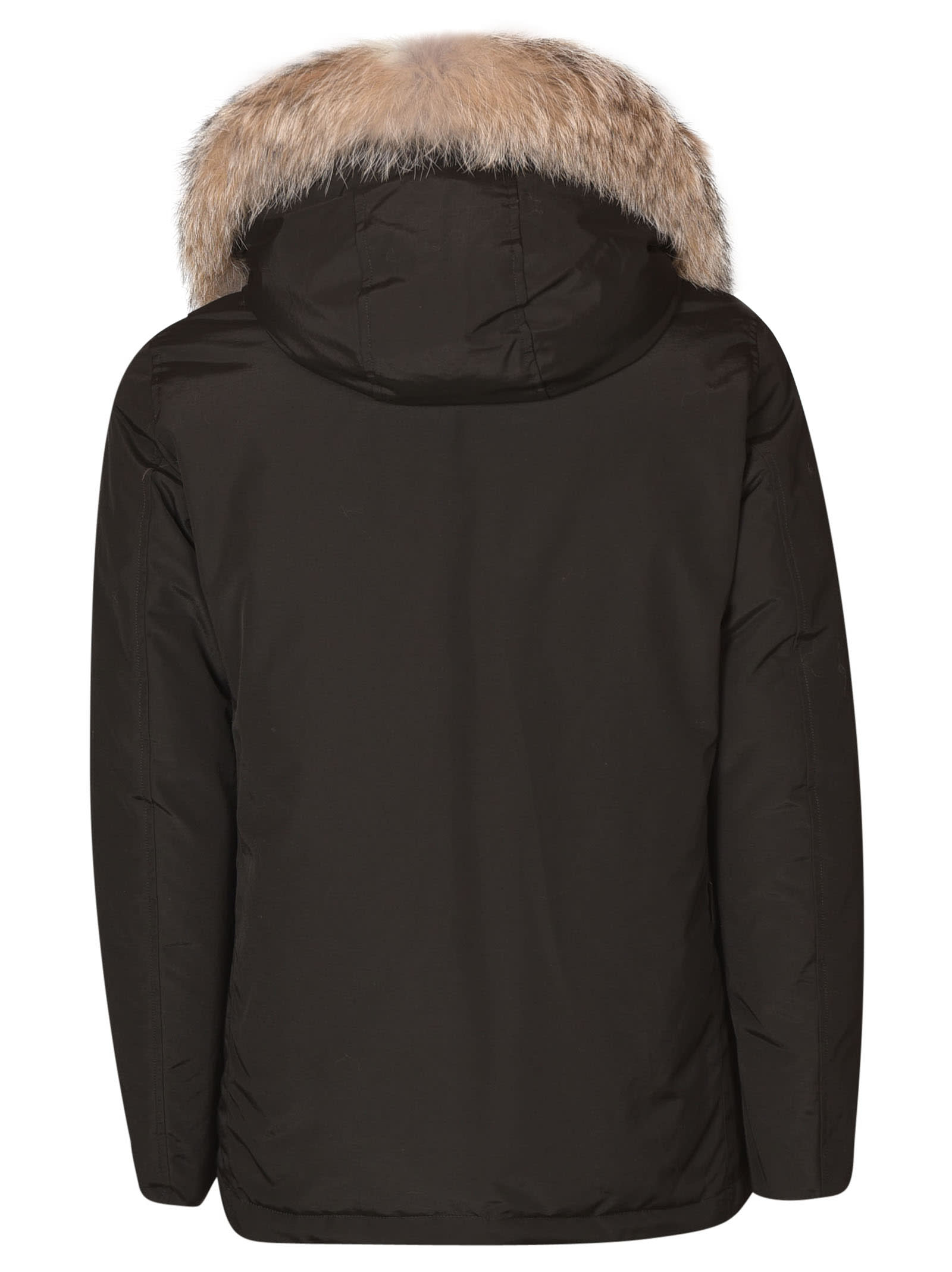 Shop Woolrich Arctic Detachable Fur Parka In Black